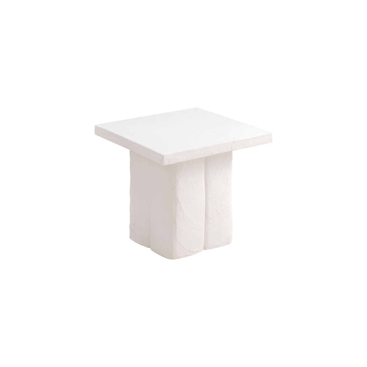 TOV Furniture Kayla White Concrete Textured Side Table