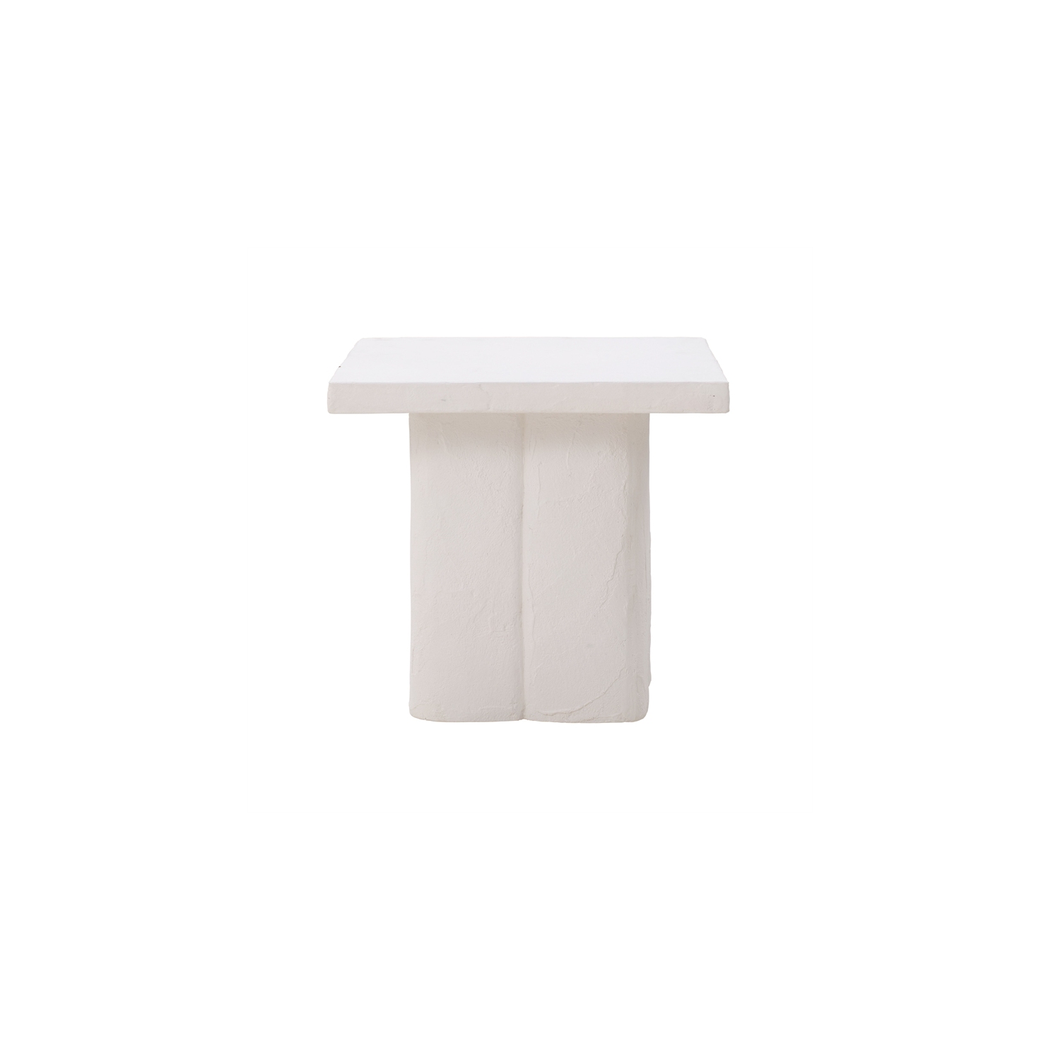 TOV Furniture Kayla White Concrete Textured Side Table