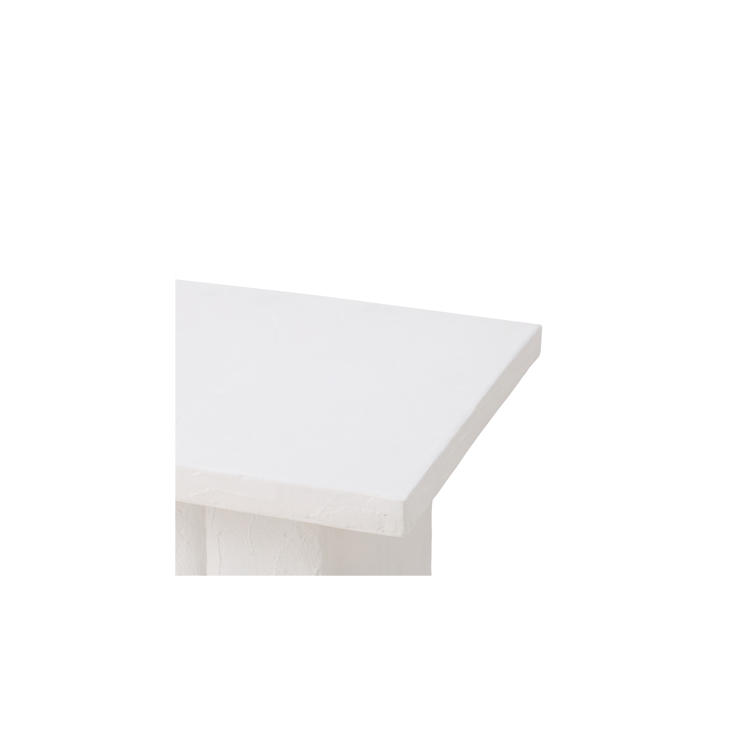 TOV Furniture Kayla White Concrete Textured Side Table