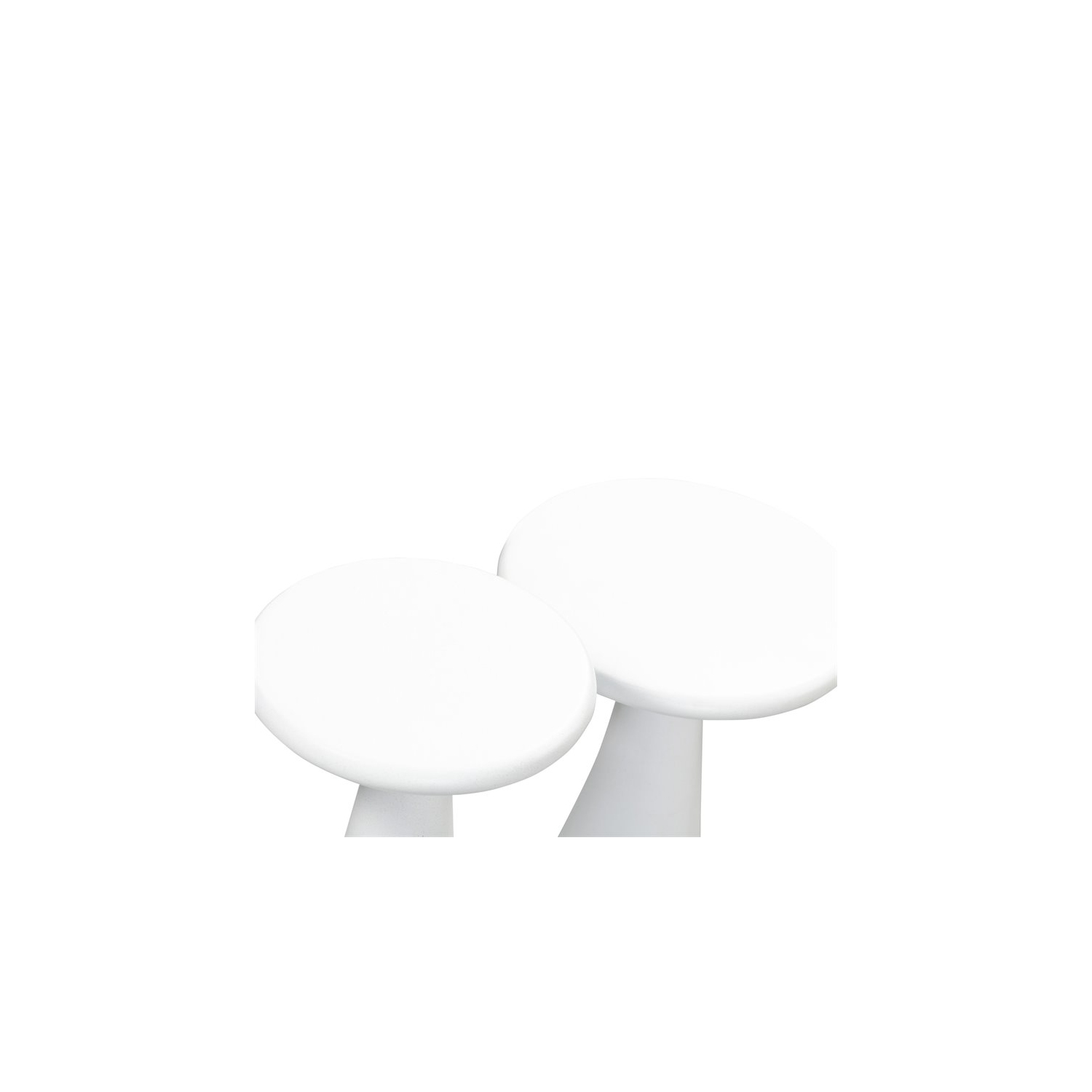 TOV Furniture Gianna 20"H Transitional Stone Accent Tables in White