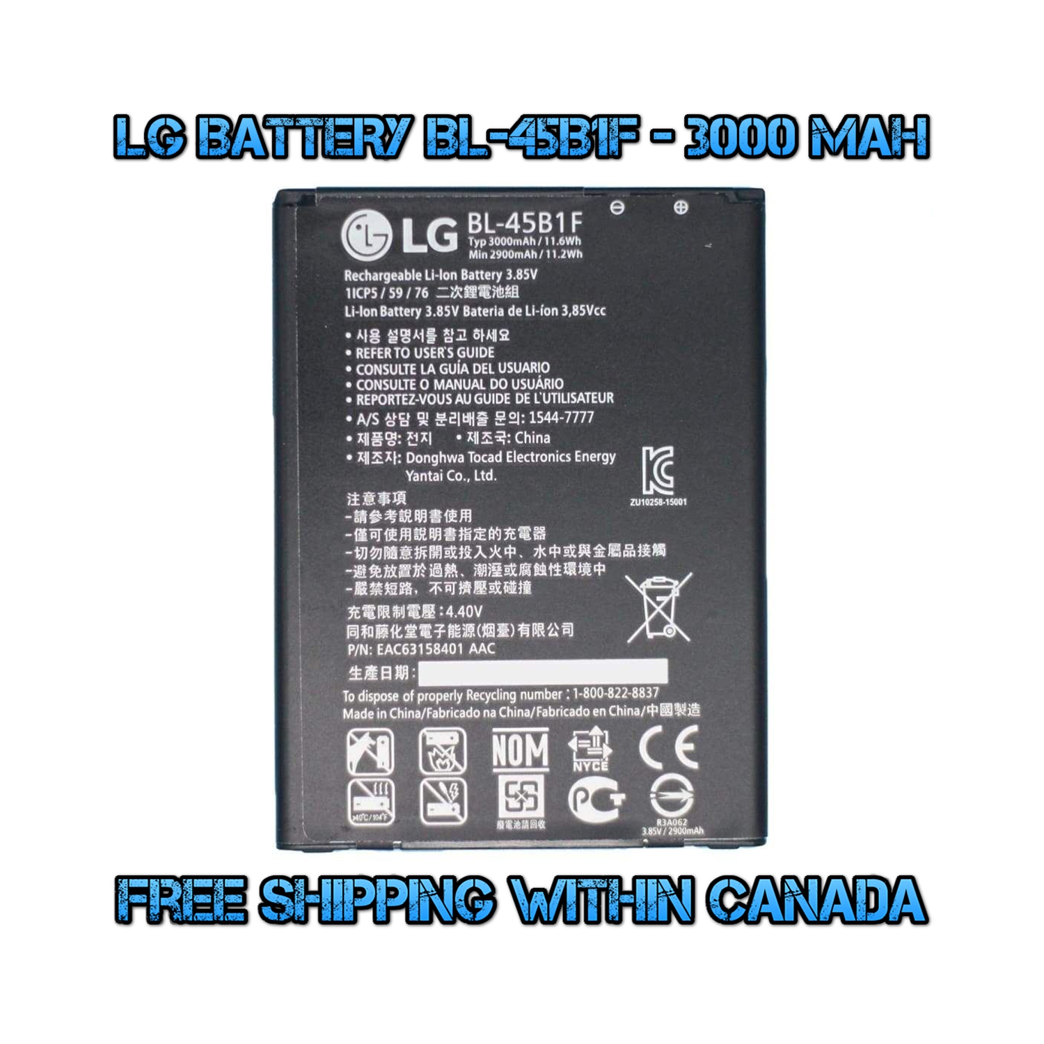 Original LG BL-45B1F 3000 mAh Battery for V10 Stylo 2 H900 H901 H960 LS775 VS990