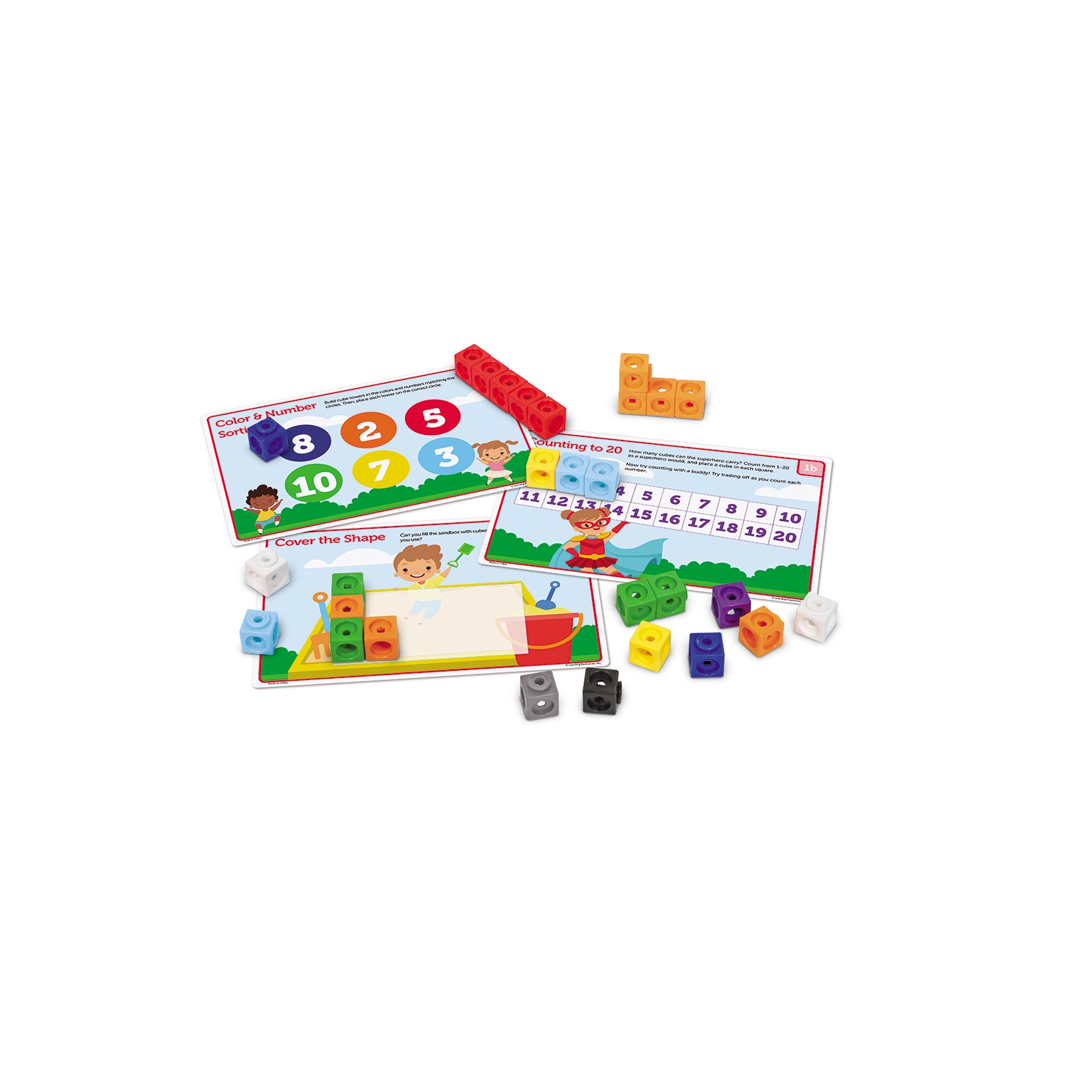 LEARNING RESOURCES - MATHLINK CUBES PRE-K NUMBERS & COUNTING ACTIVITY SET