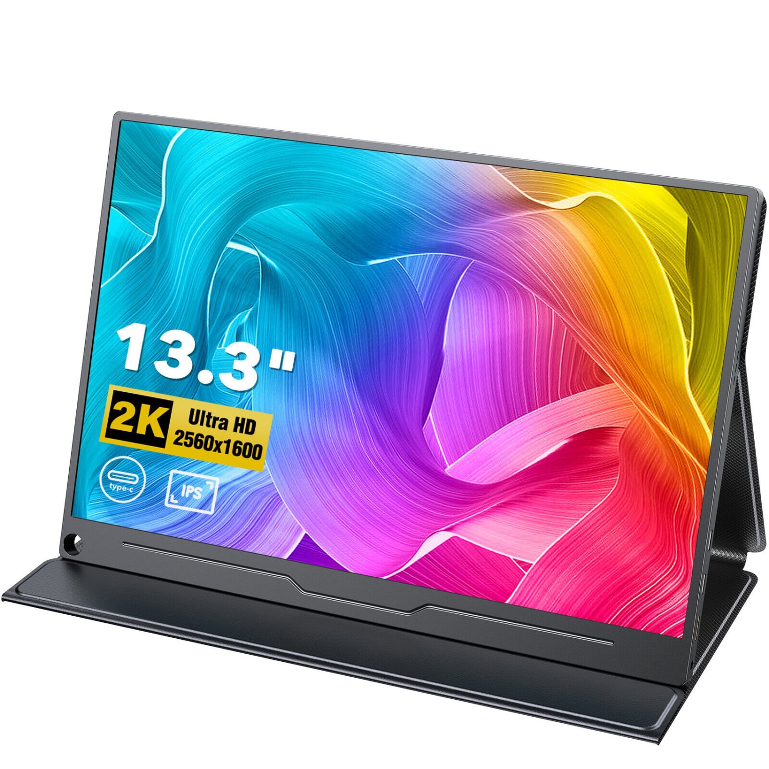 2K Portable Monitor 13.3" Laptop screen Extendor 100% sRGB Color Gamut Travel Monitor