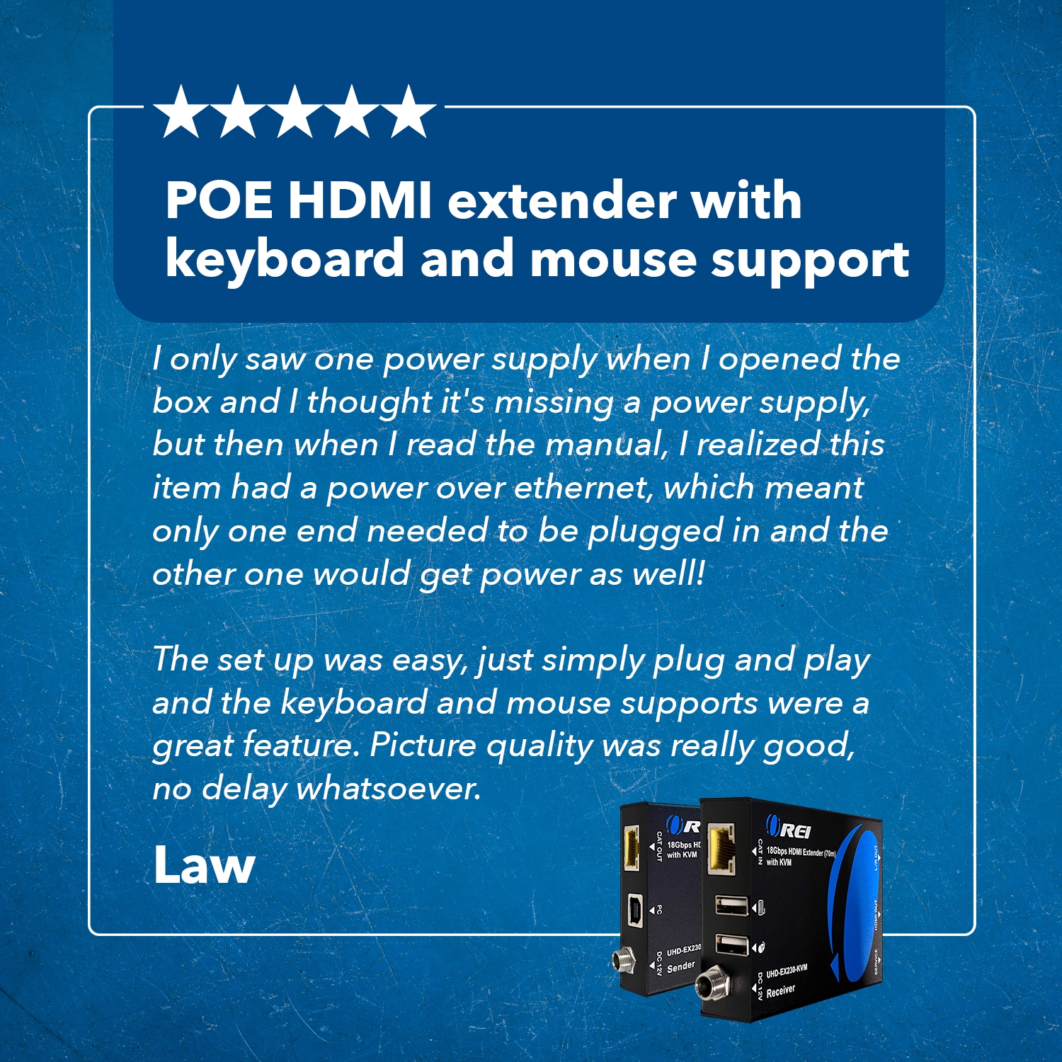 Prolongateur HDMI 4K sur CAT6/7 avec KVM et sortie en boucle HDMI 4K à 60 Hz jusqu’à 230 pi