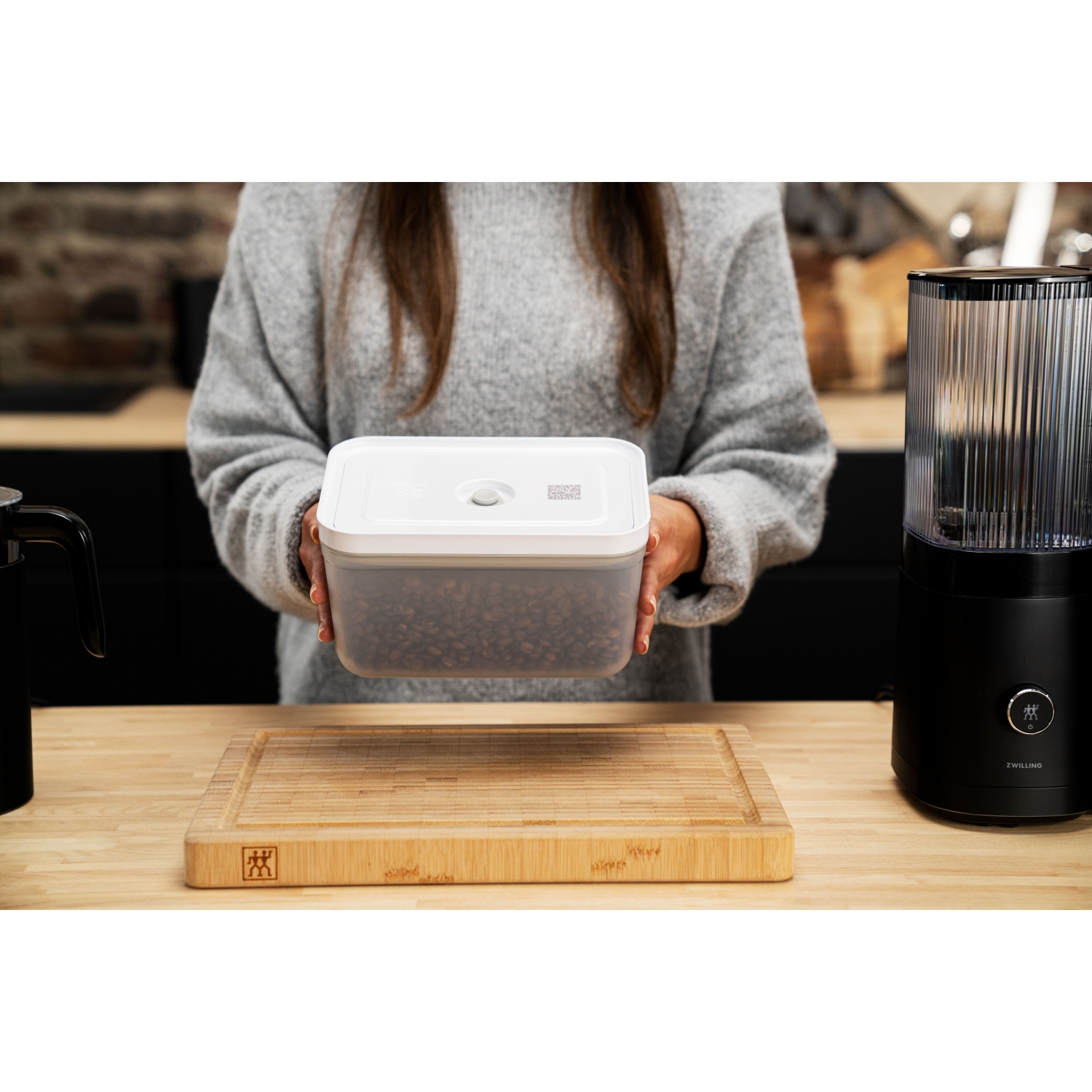 ZWILLING Fresh & Save L Vacuum Box, Plastic, Semitransparent-Grey