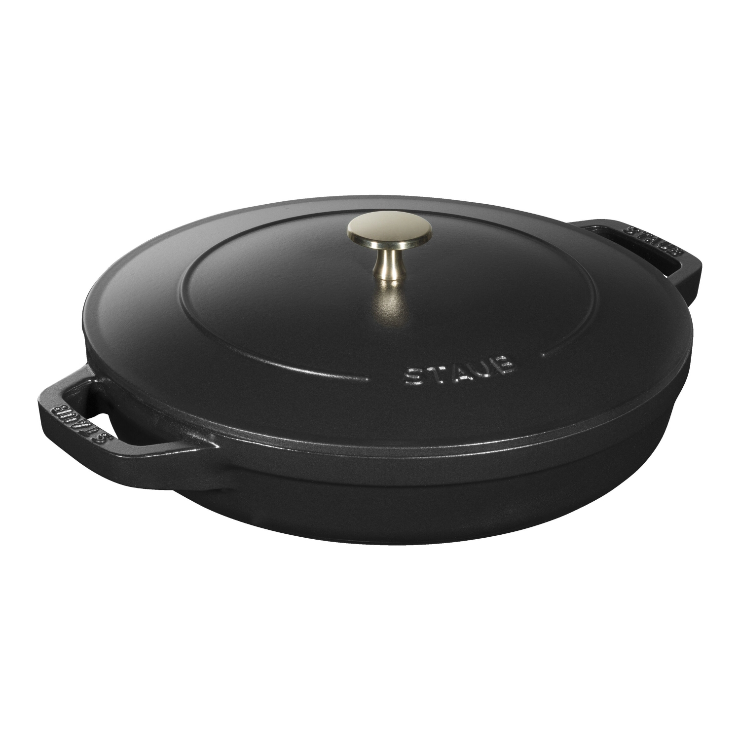 STAUB Stackable Set Stackable Set 3 Piece Cast Iron, Black