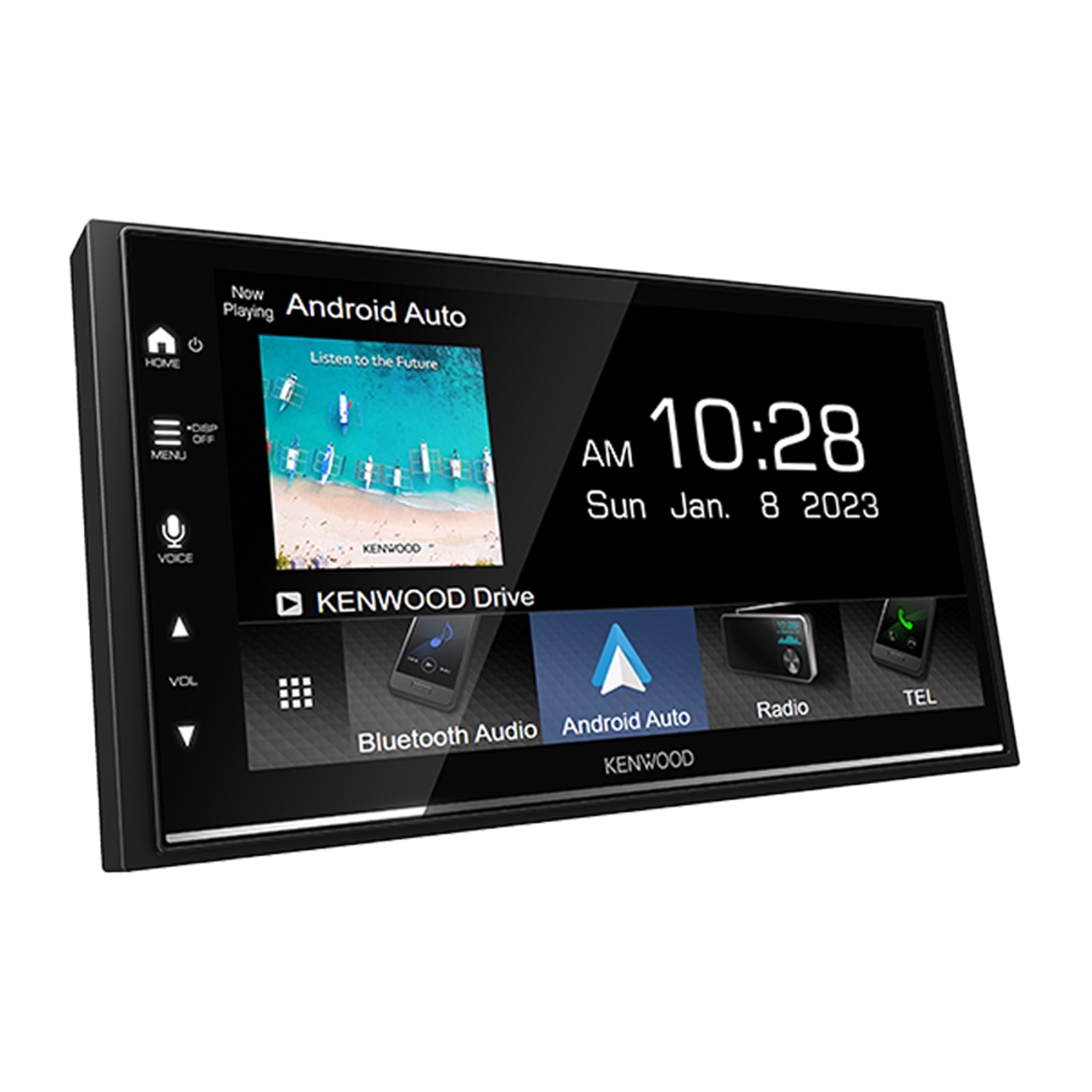 Kenwood - Récepteur Multimédia Numérique avec Écran de 6.8" et Bluetooth 5.0, pour Voiture, Noir