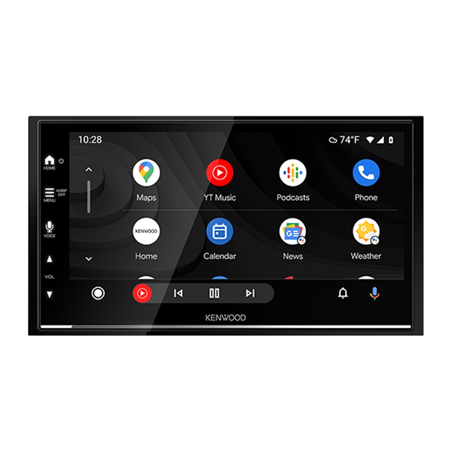 Kenwood - Récepteur Multimédia Numérique avec Écran de 6.8" et Bluetooth 5.0, pour Voiture, Noir