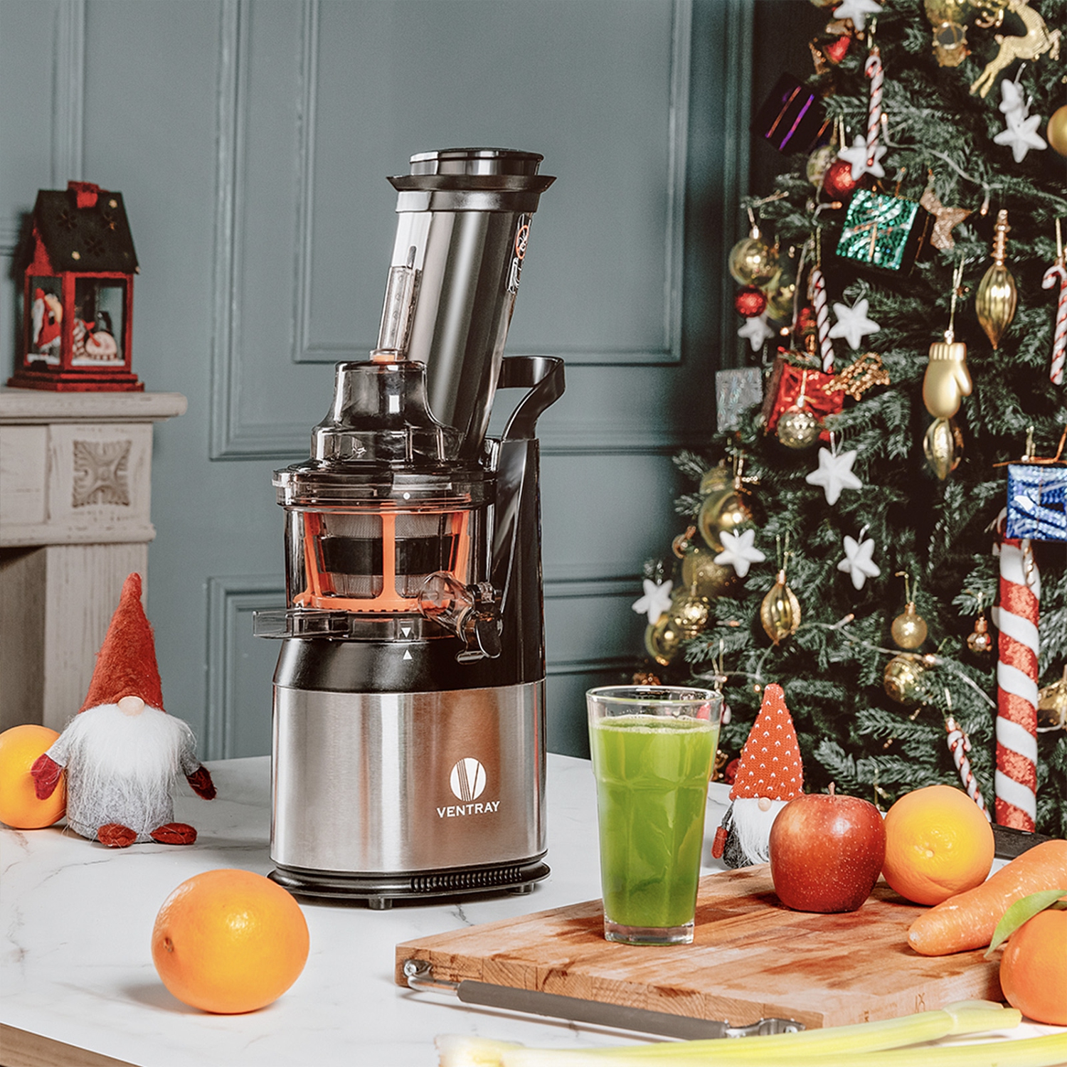 Refurbished Excellent - Ventray Masticating Juicer - Slow Cold Press Juice Maker - Black