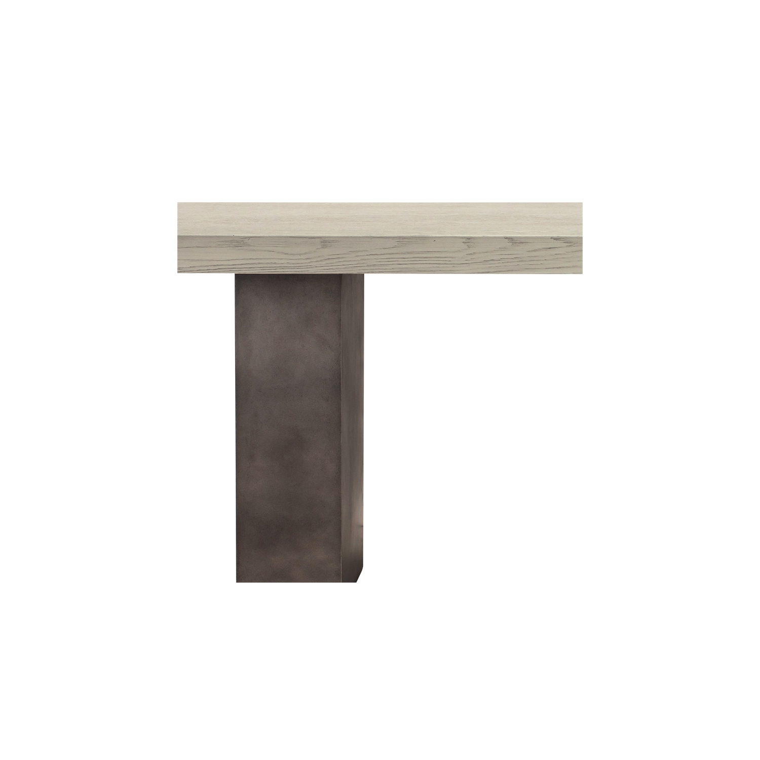 Armen Living Abbey 47"W Concrete & Wood Coffee Table in Gray Oak