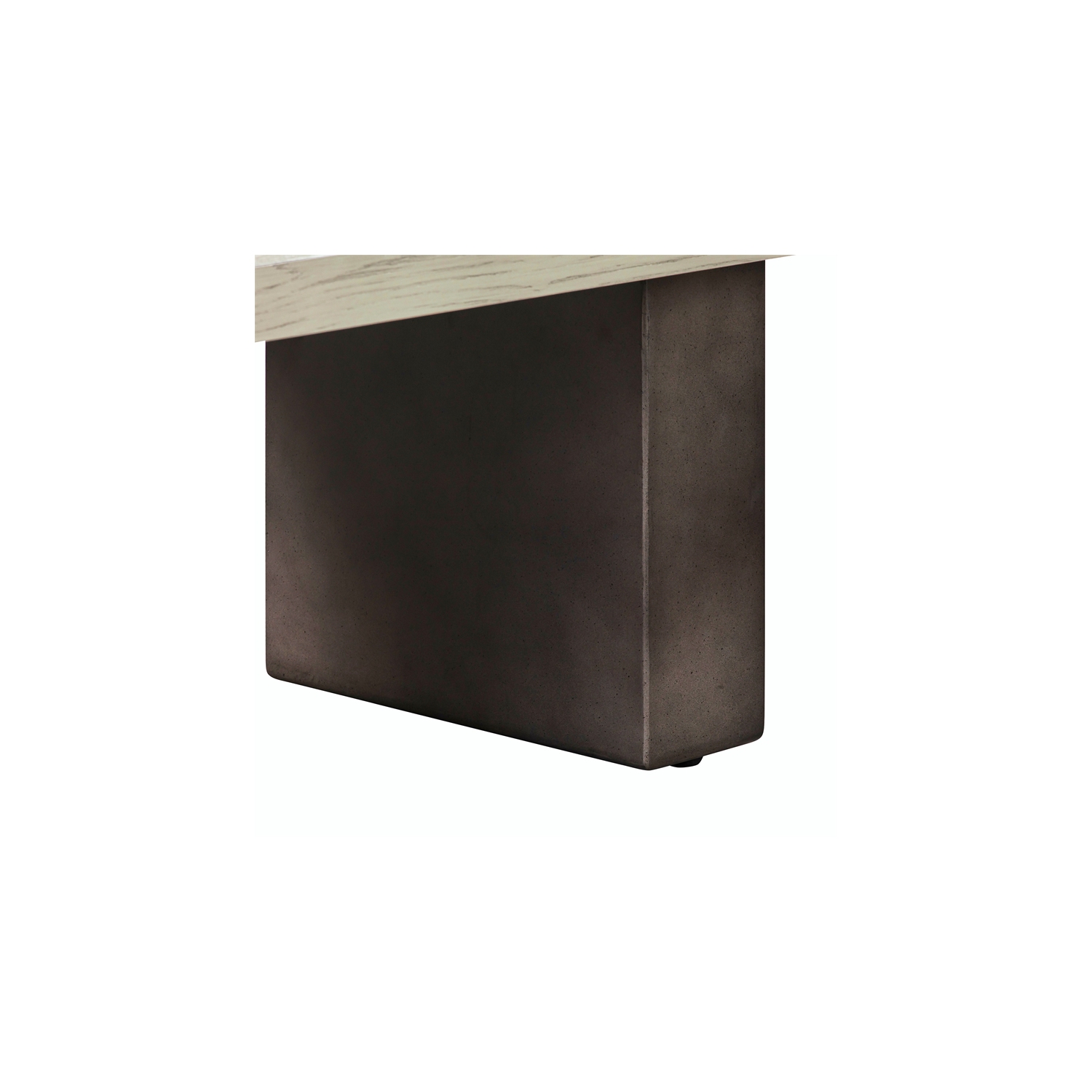 Armen Living Abbey 47"W Concrete & Wood Coffee Table in Gray Oak