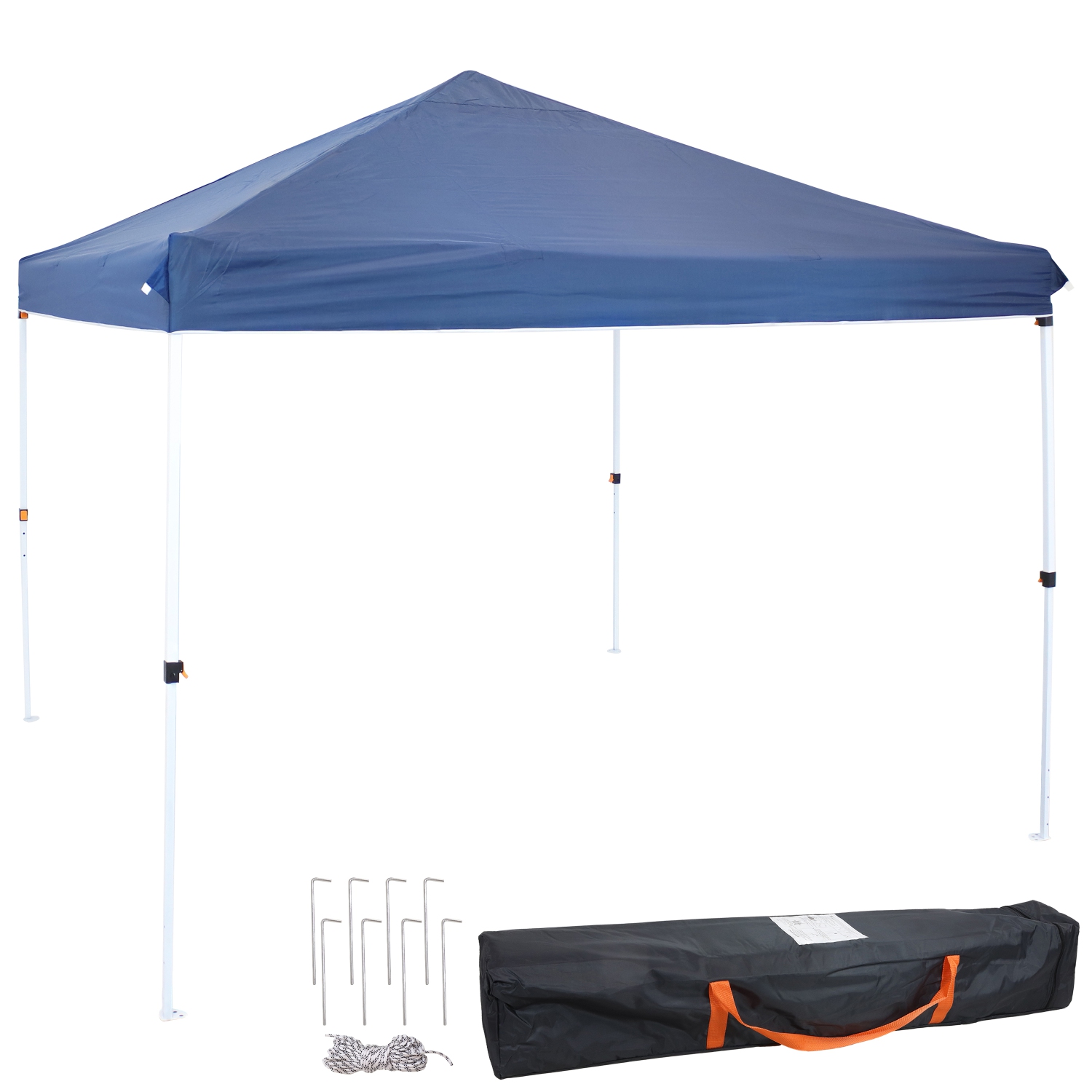 Sunnydaze Standard Pop-Up Canopy with Carry Bag - 12 ft x 12 ft - Blue