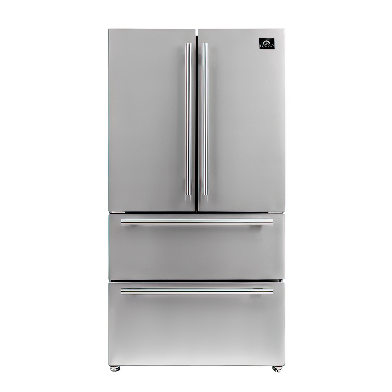 Moena 36-inch French Door Counter Depth Refrigerator - 19 cu.ft., Stainless Steel Color, Professional Handle