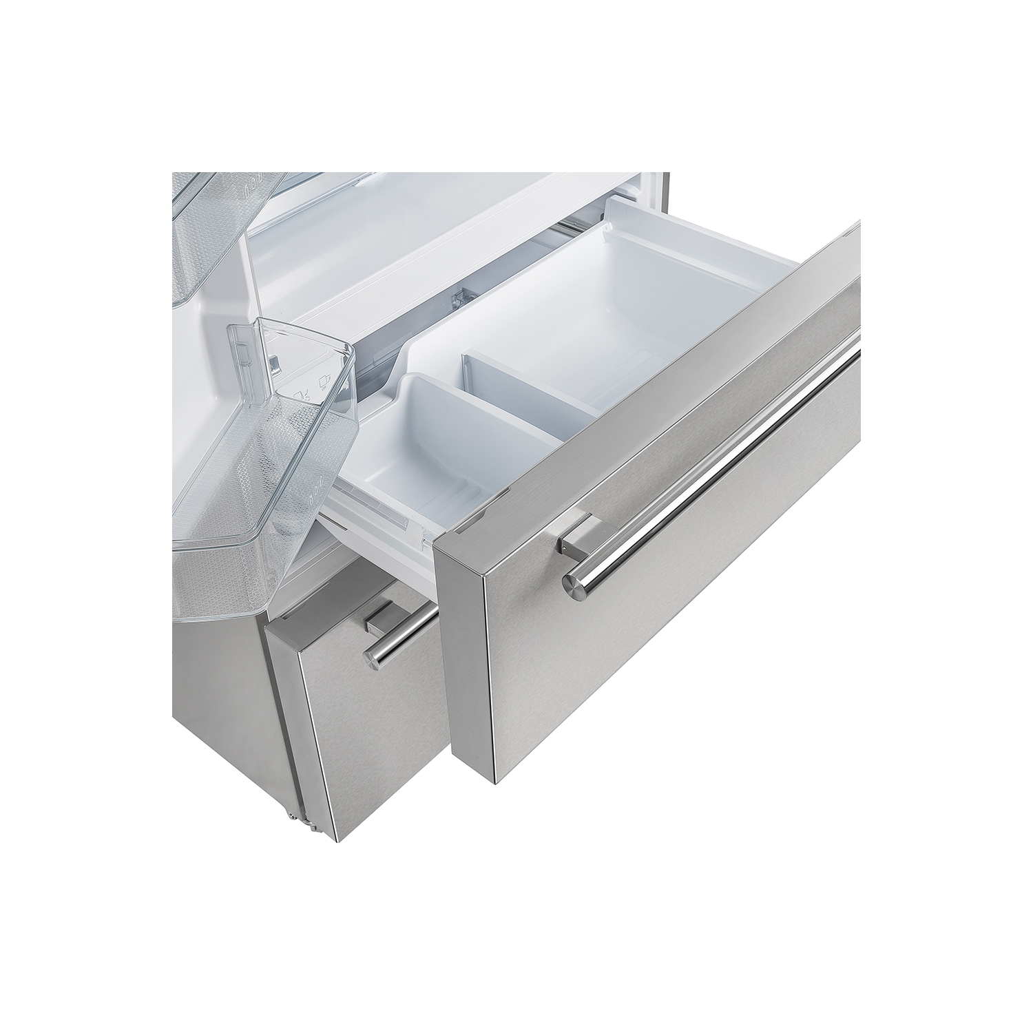 Forno Moena 36-inch French Door Counter Depth Refrigerator - 19 cu.ft., Stainless Steel Color, Professional Handle