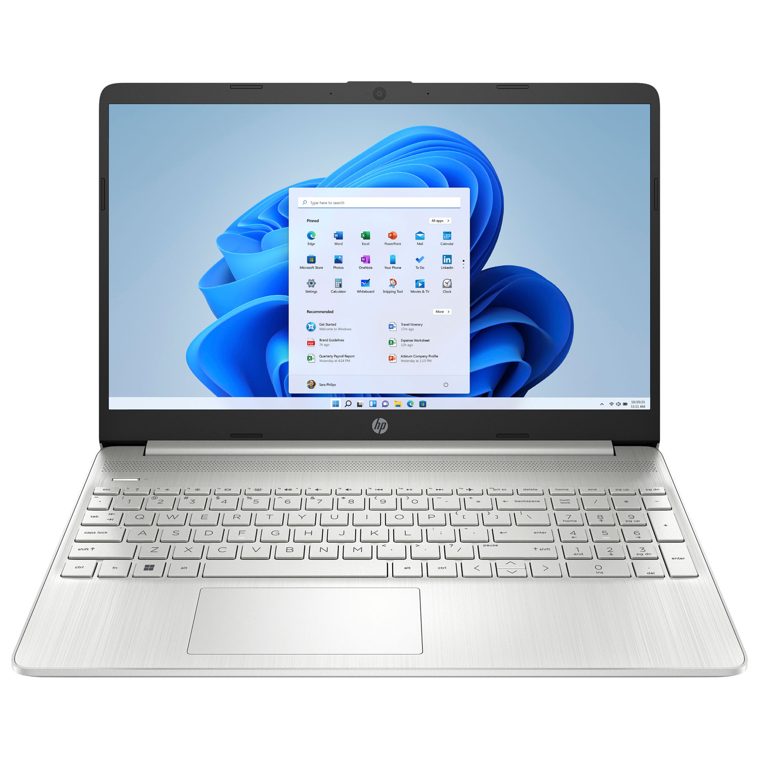 HP 15.6" Laptop - Natural Silver (Intel Core i7-1165G7/512GB/8GB RAM/Windows 11 Home)