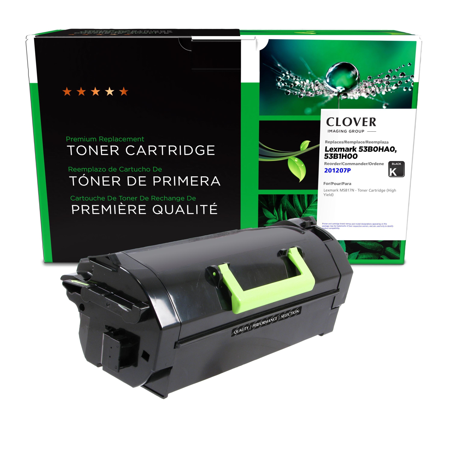 Clover Imaging Group Remanufactured Black Toner Cartridge for Lexmark MS817 --Refurbished Excellent