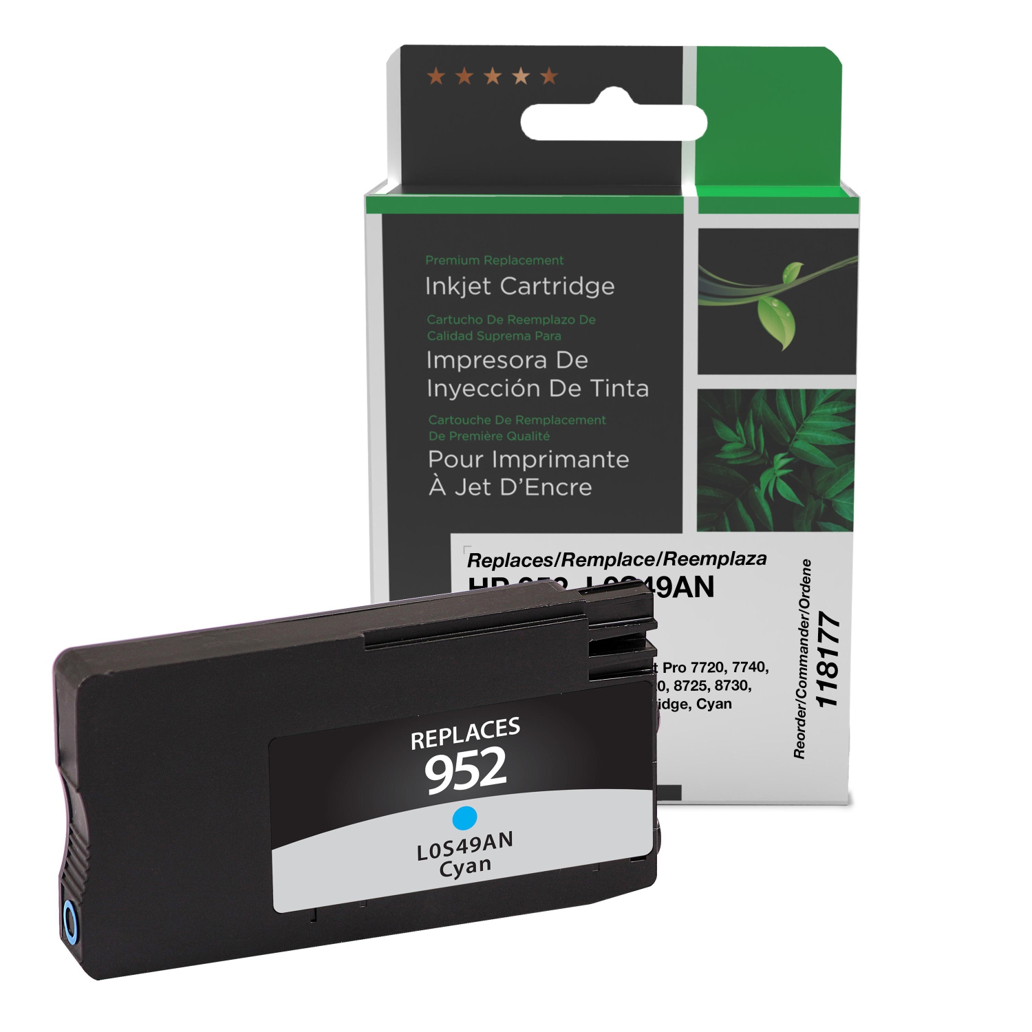 Clover Imaging Group Remanufactured Cyan Ink Cartridge for HP 952 - (118177)-Refurbished Excellent