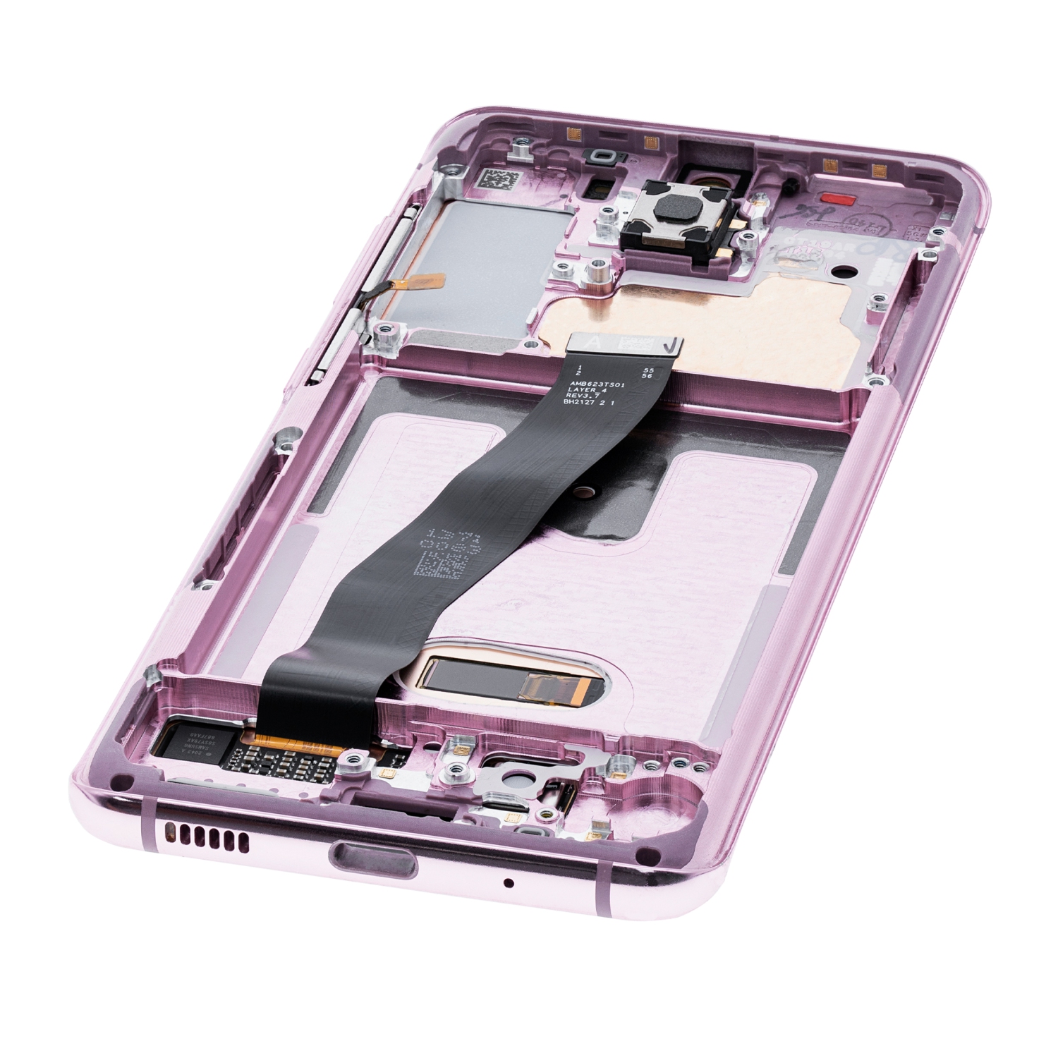 Refurbished - Replacement OLED Assembly With Frame Compatible For Samsung Galaxy S20 5G (Verizon 5G UW Frame Only) (Cloud Pink)