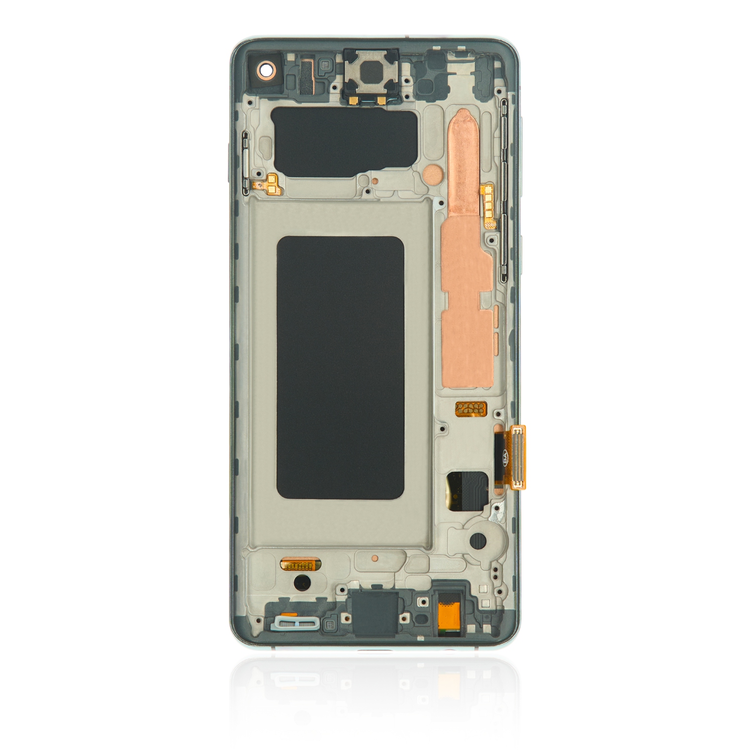 Replacement LCD Assembly With Frame (Without Finger Print Sensor) Compatible For Samsung Galaxy S10 (Aftermarket Plus: TFT) (Prism Green)