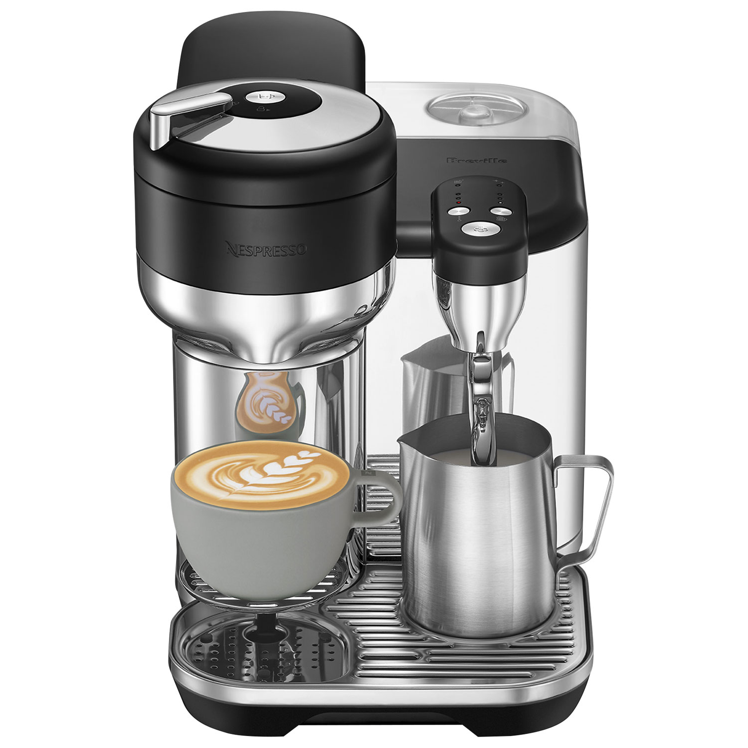 Machine à espresso à dosettes Vertuo Creatista Nespresso de Breville - Truffe noire