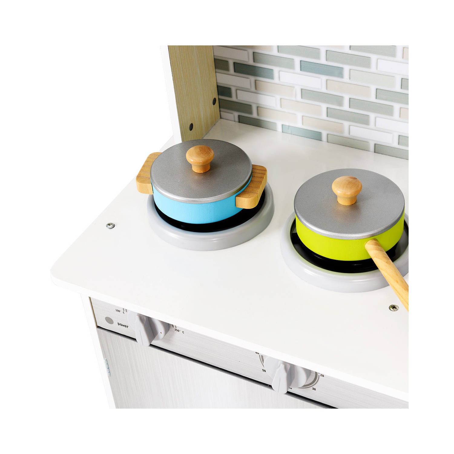 Gymax Kids Wooden Pretend Cooking Playset Cookware Play Set Kitchen Toys Toddler Gift