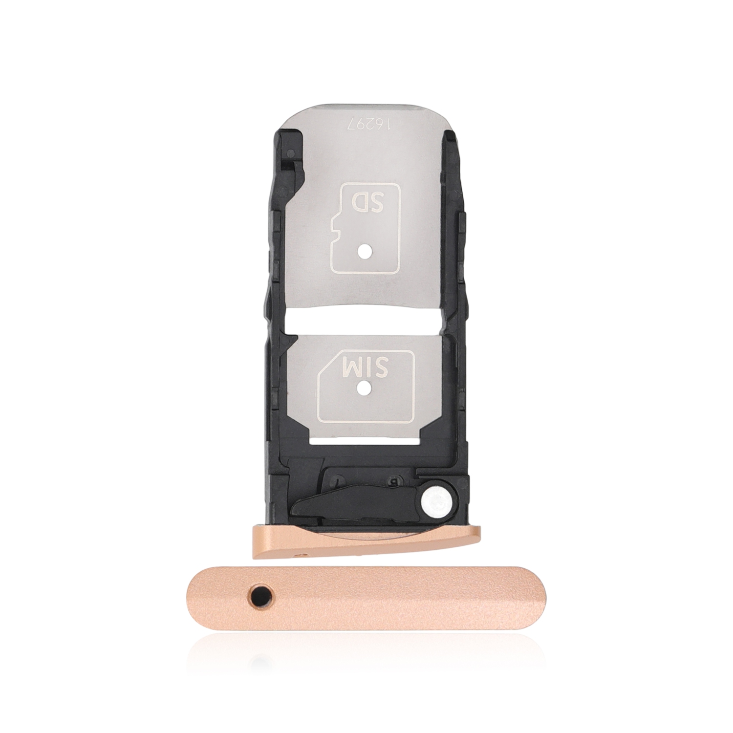 Replacement Sim Tray Compatible For Motorola Moto Z Force Droid (XT1650-02 / 2016) (Rose Gold)