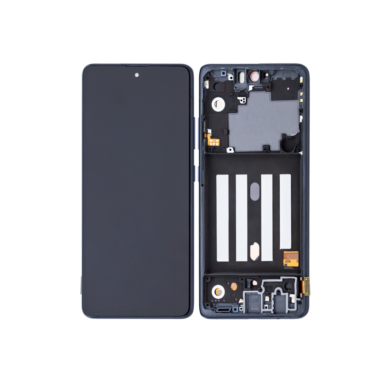 Refurbished - Replacement OLED Assembly With Frame Compatible For Samsung Galaxy A51 5G (A516 / 2020) (Non-Verizon 5G UW Frame) (Prism Cube Black)