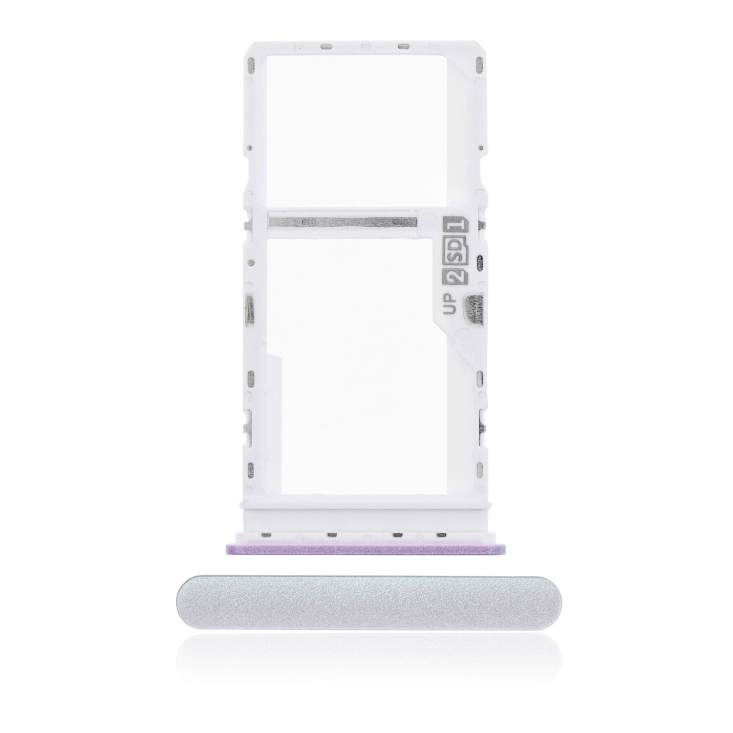 Plateau de remplacement pour deux cartes SIM compatible avec le Moto G20 de Motorola (Breathing Crystal)