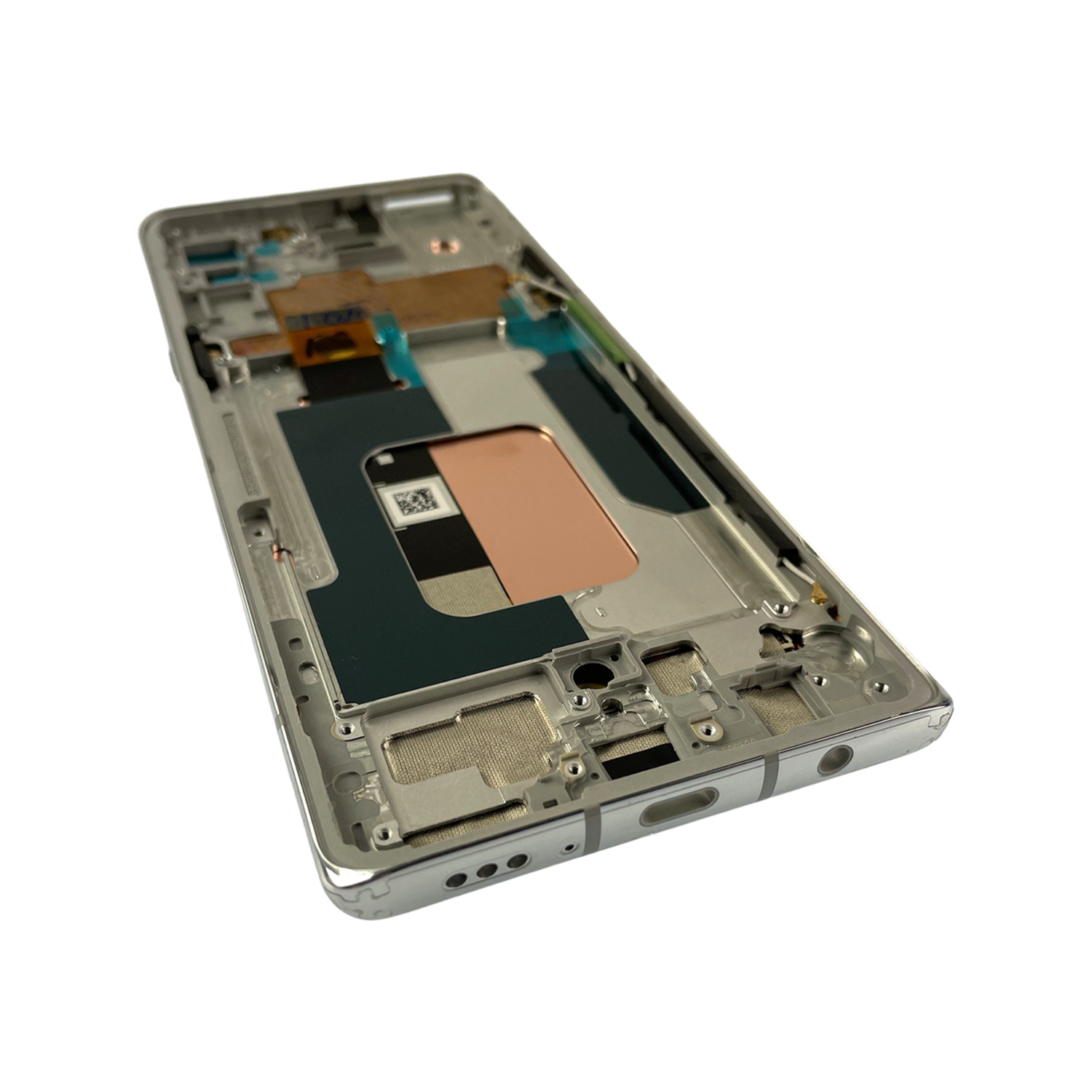 Refurbished (Excellent) - Replacement OLED Assembly With Frame Compatible For LG Velvet 5G (Verizon 5G UW Frame Only) (Silver)