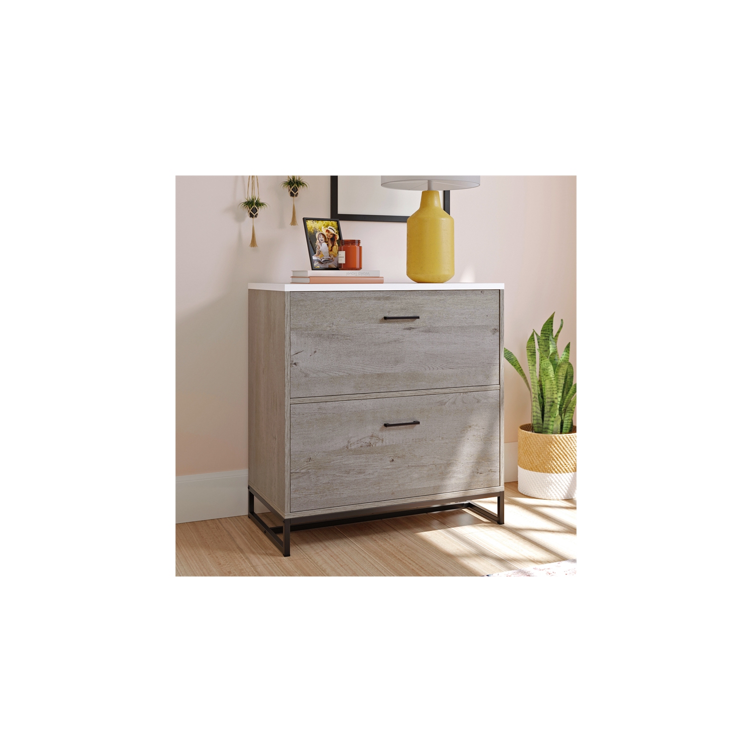 Sauder – Classeur latéral en bois d’ingénierie Tremont Row, chêne mystique