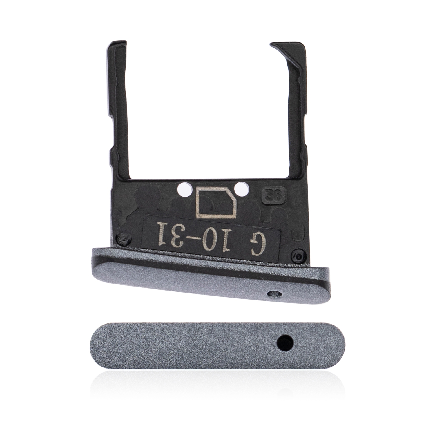 Replacement Single Sim Card Tray Compatible For Motorola Razr 5G (Polished Graphite)