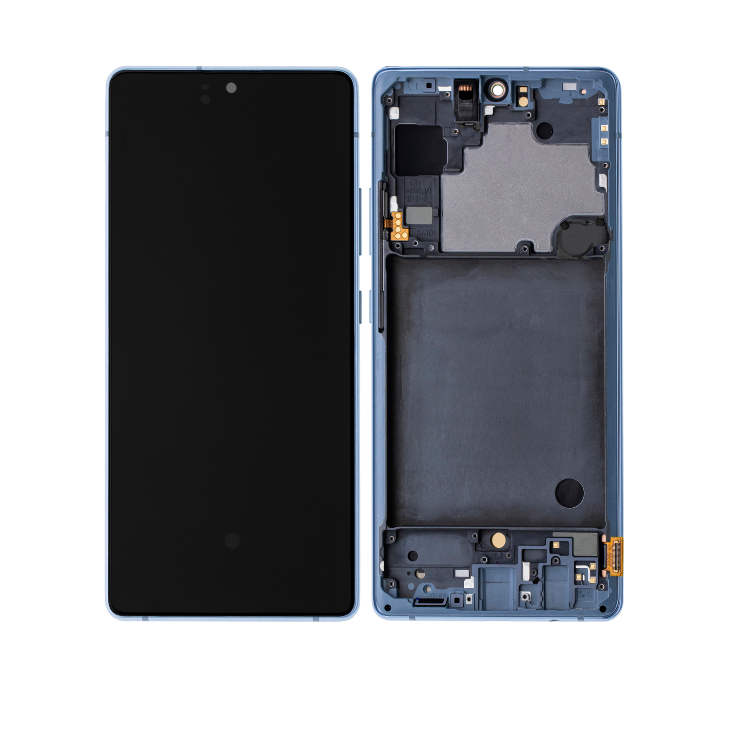 Refurbished (Excellent) - Replacement OLED Assembly With Frame Compatible For Samsung Galaxy A71 5G (A716U / 2020) (Prism Cube Blue)