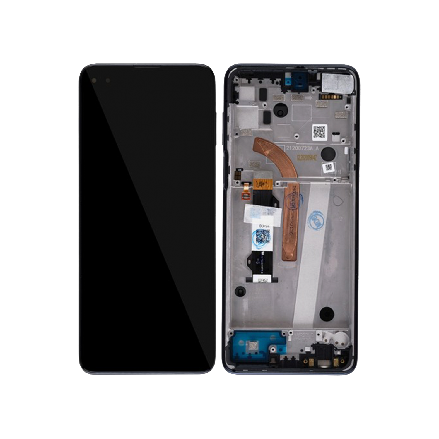 Replacement LCD Assembly With Frame Compatible For Motorola Moto G 5G Plus (XT2075 / 2020) / One 5G (XT2075 / 2020) (Genuine OEM) (Surfing Blue)