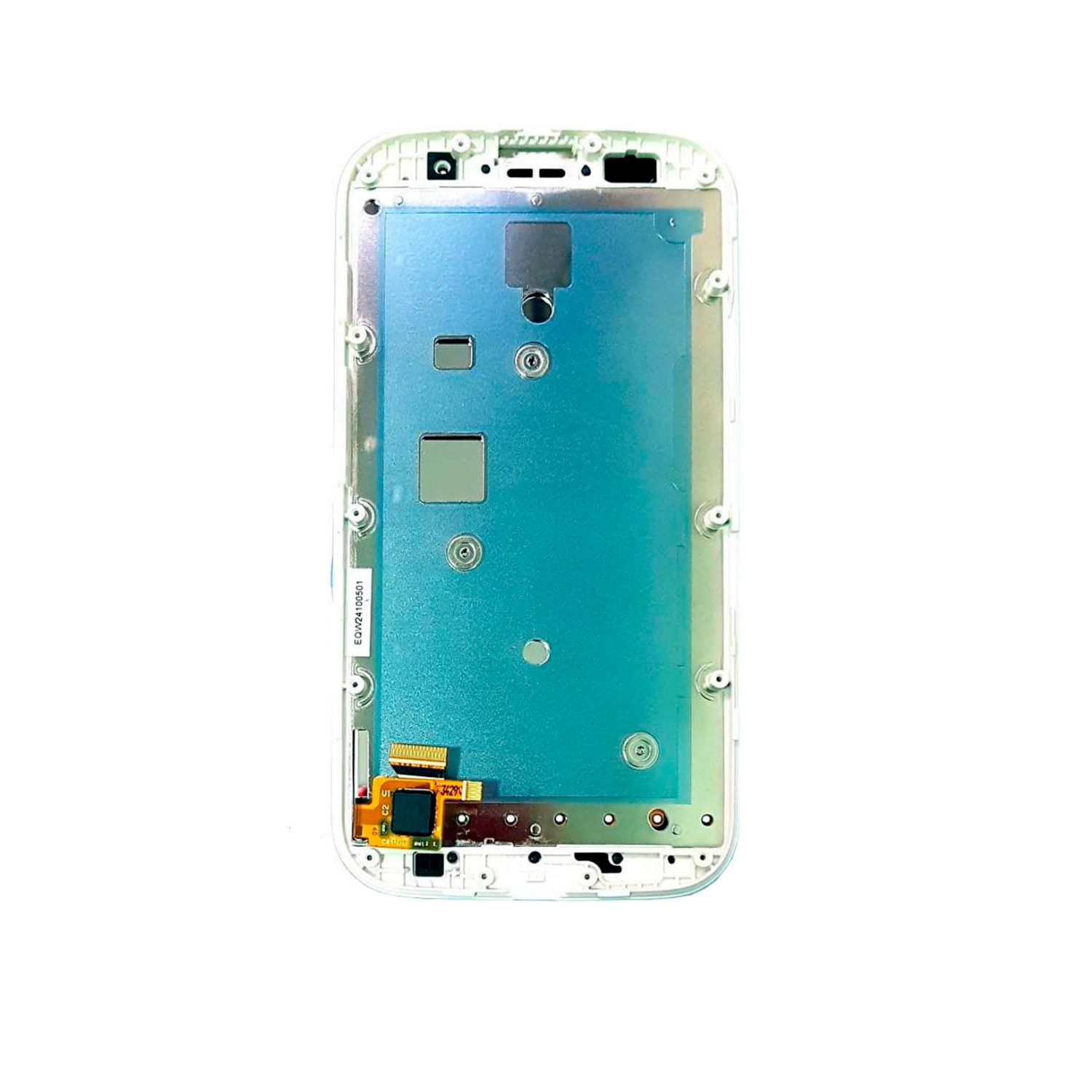 Refurbished (Excellent) - LCD Assembly With Frame Compatible For Motorola Moto E (XT1022 / 2014) (White)