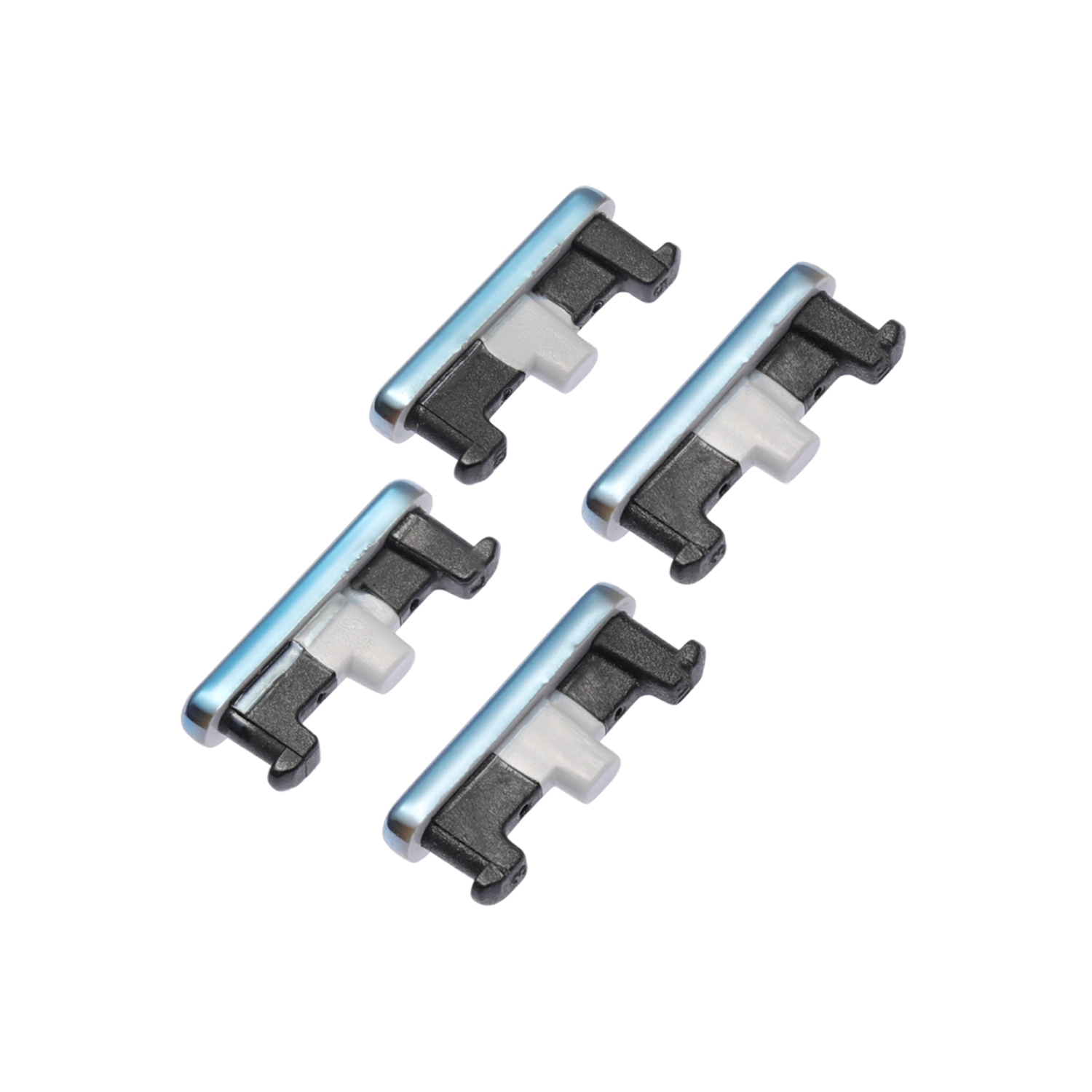 Replacement Hard Buttons Compatible For LG Stylo 6 / K71 (Silver) (4 Piece Set)