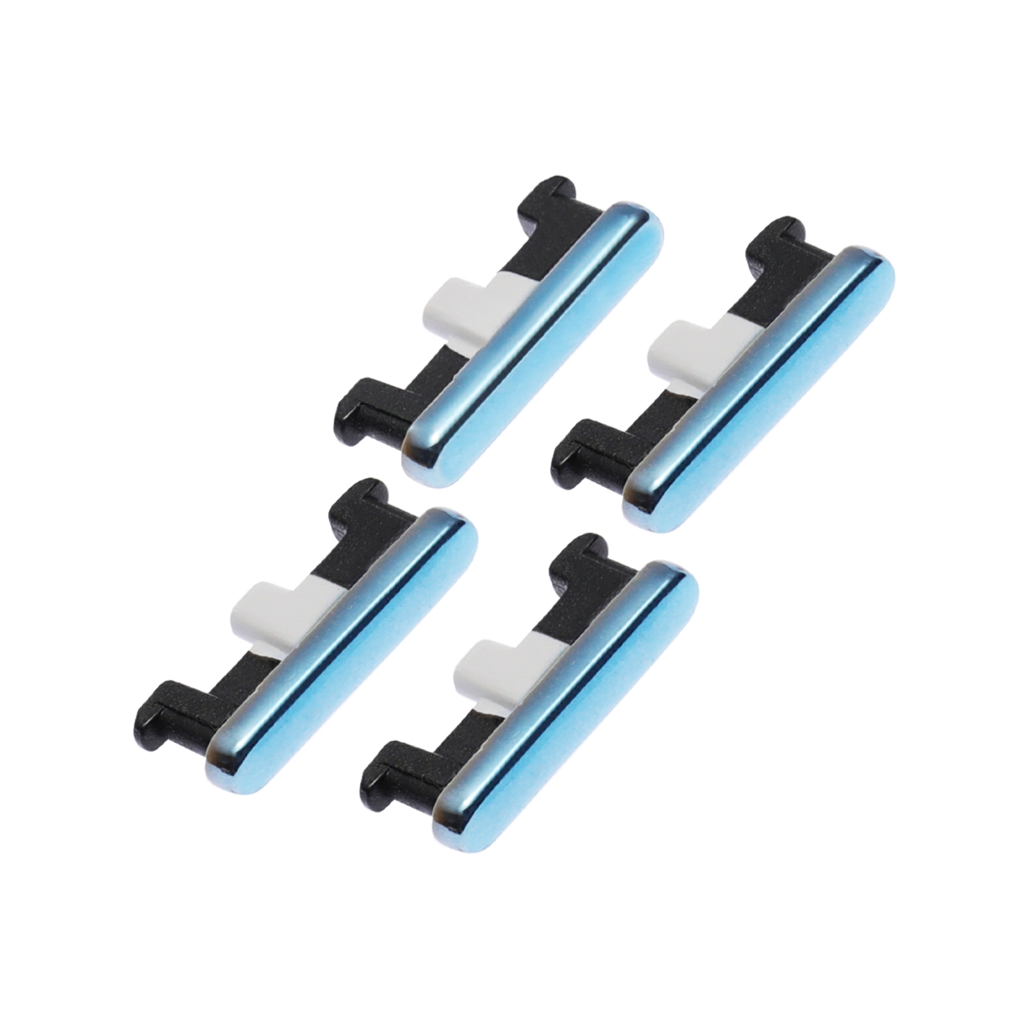 Replacement Hard Buttons Compatible For LG Stylo 6 / K71 (Silver) (4 Piece Set)