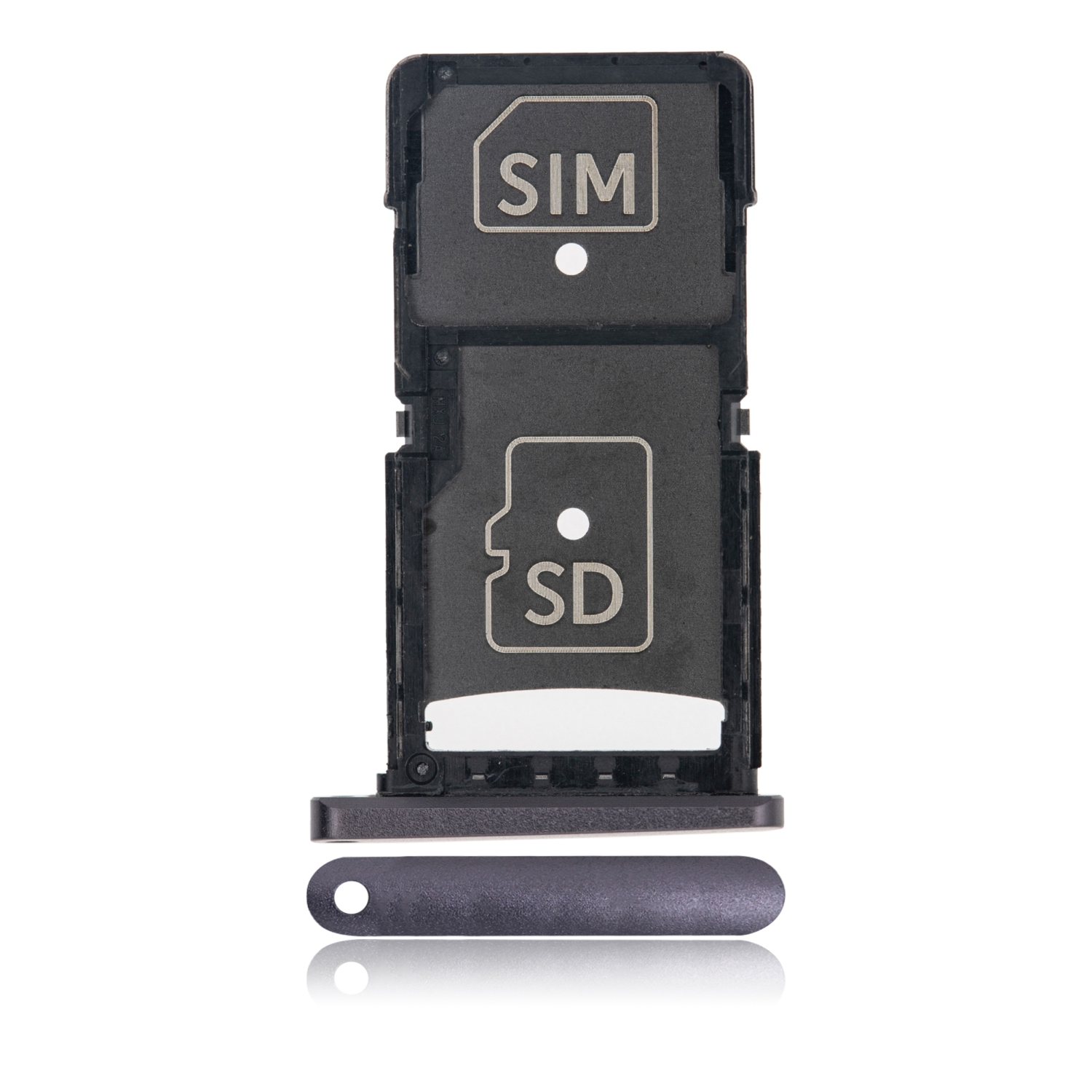 Replacement Sim Card Tray Compatible For Motorola Droid Turbo 2 (XT1585 / XT1580 / XT1581 / 2015) (Black)