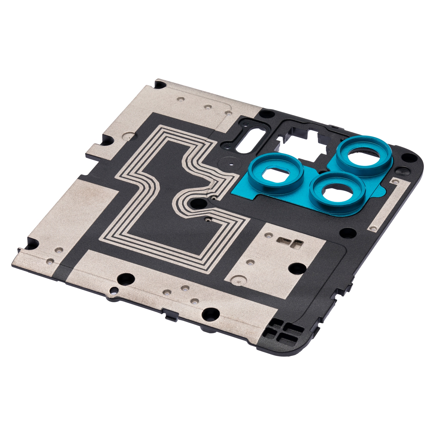 Objectif arrière de remplacement avec support compatible avec le Moto G100 de Motorola (ciel iridescent)