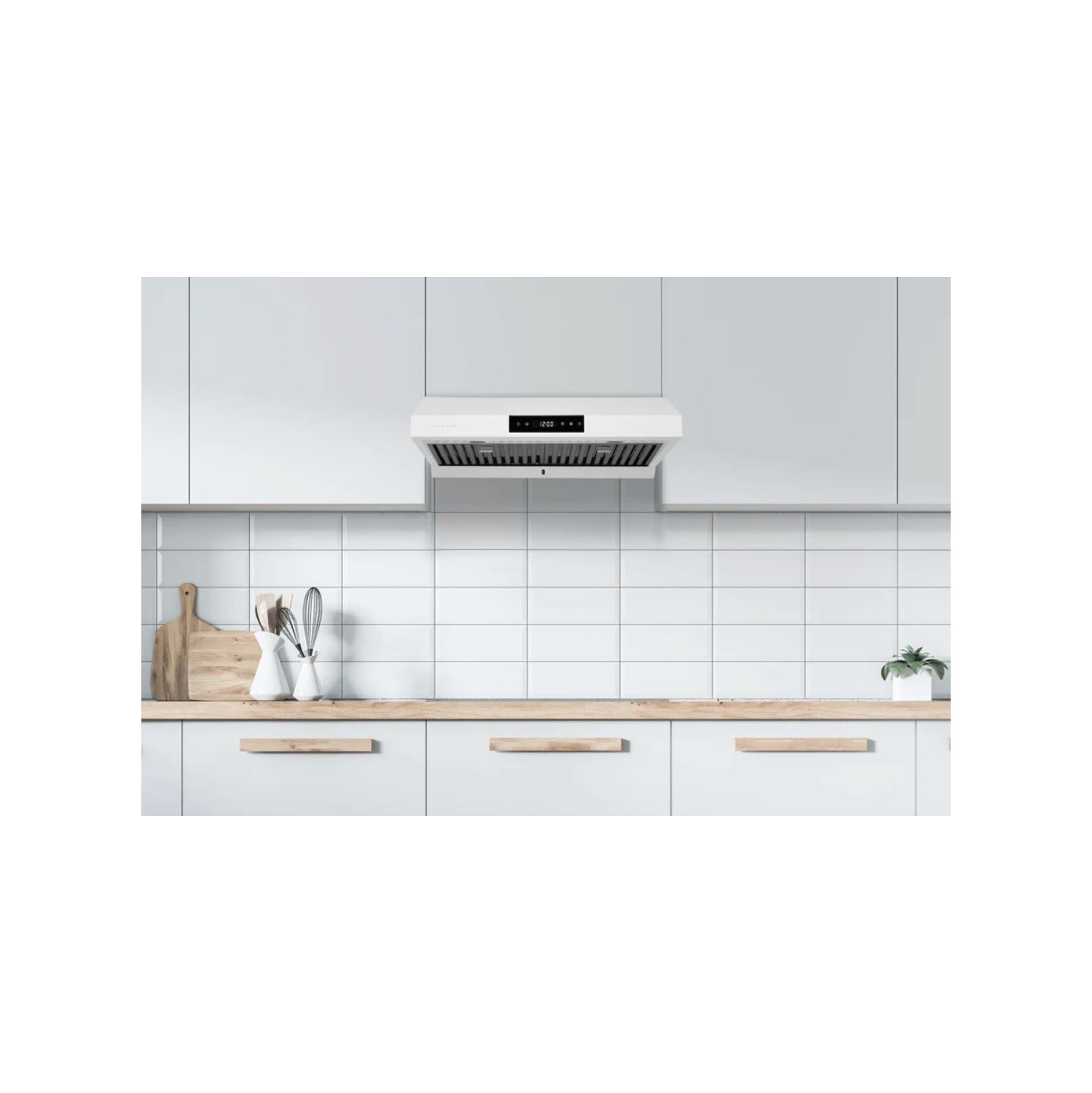 Hotte de cuisine sous armoire Hauslane de 30 po, blanc mat