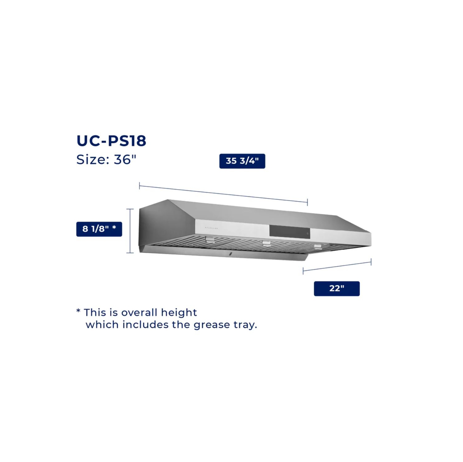 Hauslane 36" Under Cabinet Range Hood