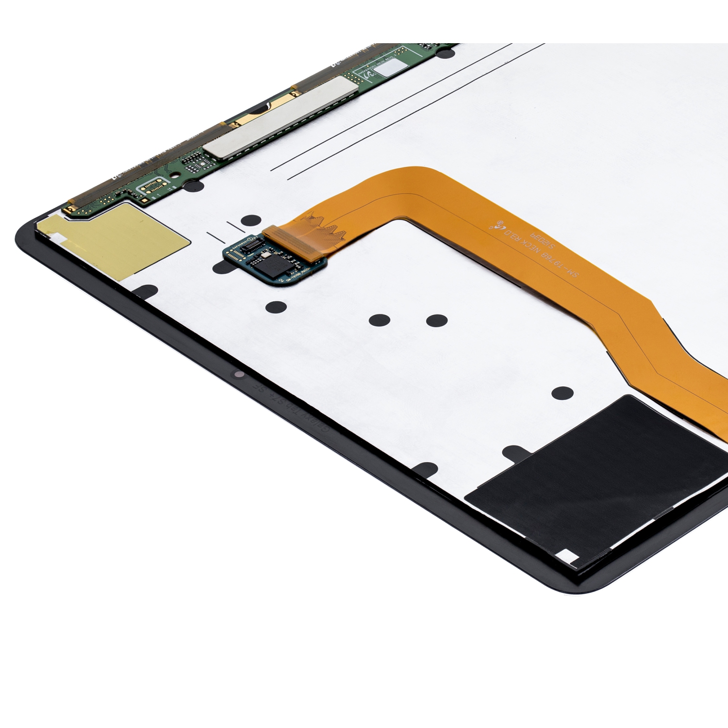 Remis à neuf – écran DELO de remplacement sans cadre compatible avec la Galaxy Tab S7 plus de 12,4 po de Samsung (2020) (T970/T975/T976) (noir)