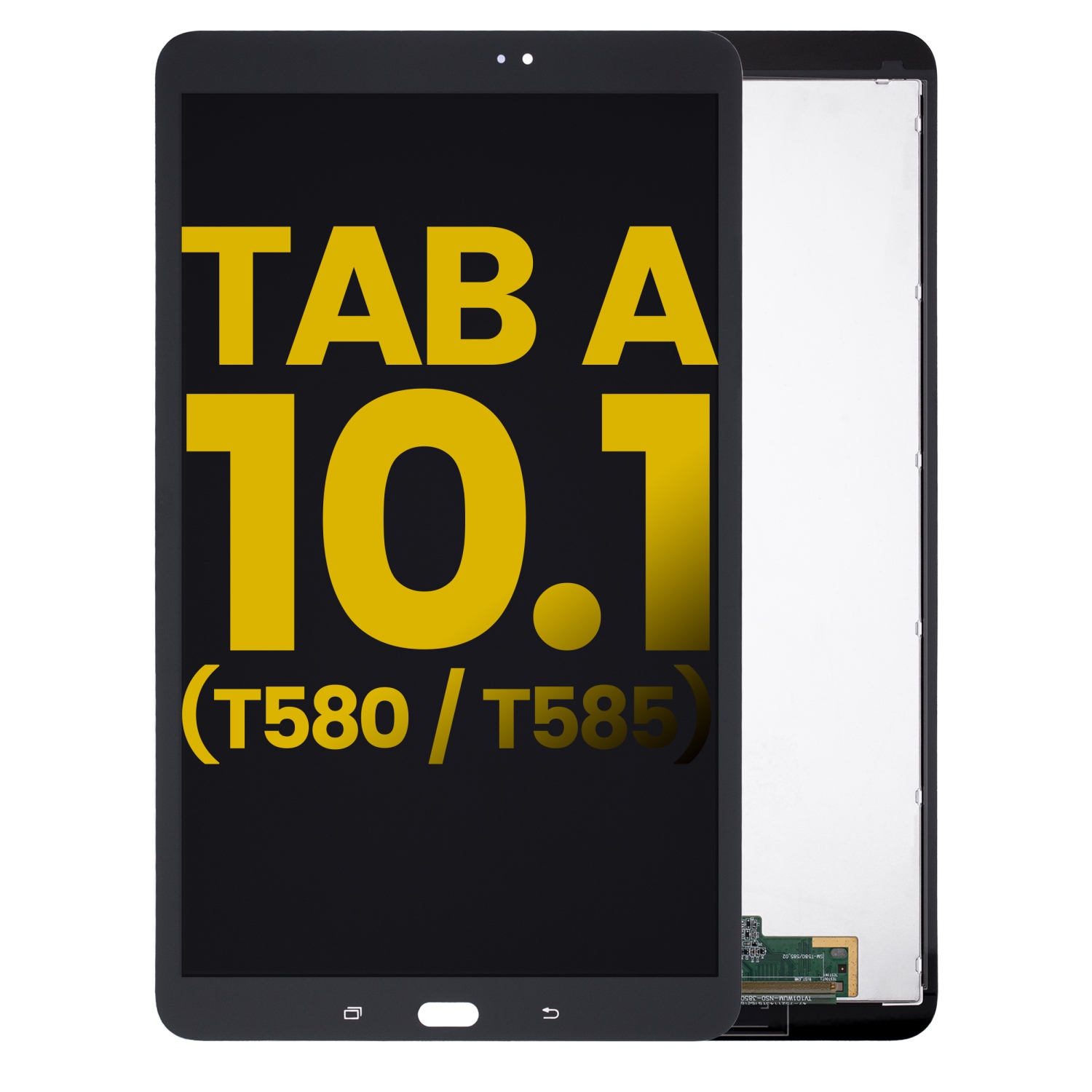 Remis à neuf – écran ACL de remplacement sans cadre compatible avec Samsung Tab A (10,1 po/2016) (T580/T585) (noir)
