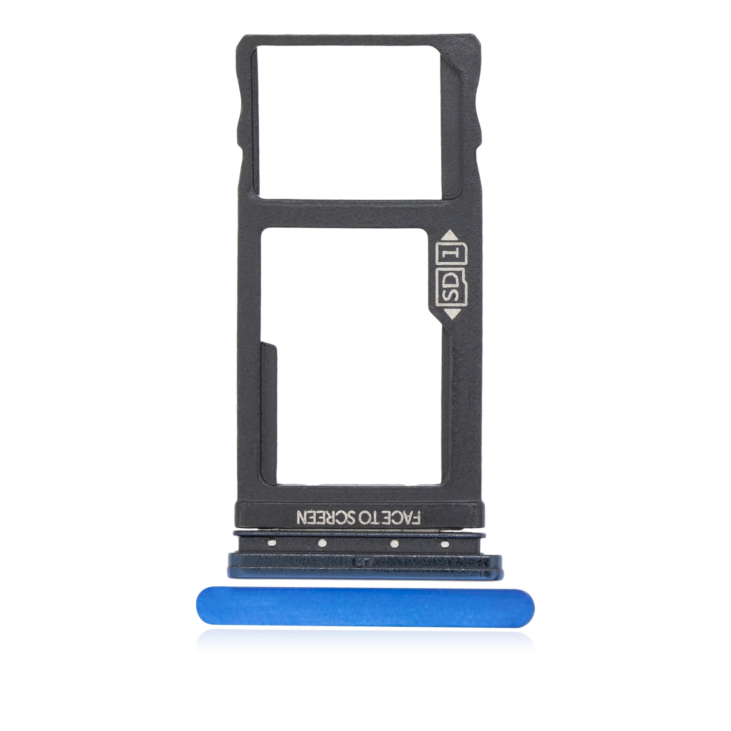 Replacement Single Sim Card Tray Compatible For Motorola One Vision (Blue)