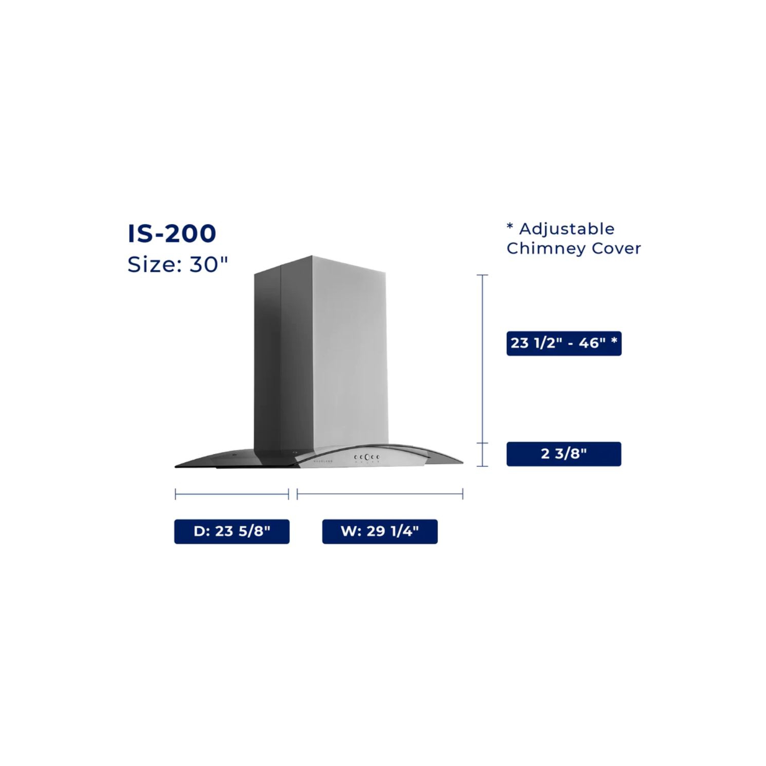 Hotte de cuisinière convertible Hauslane Chef 36 po