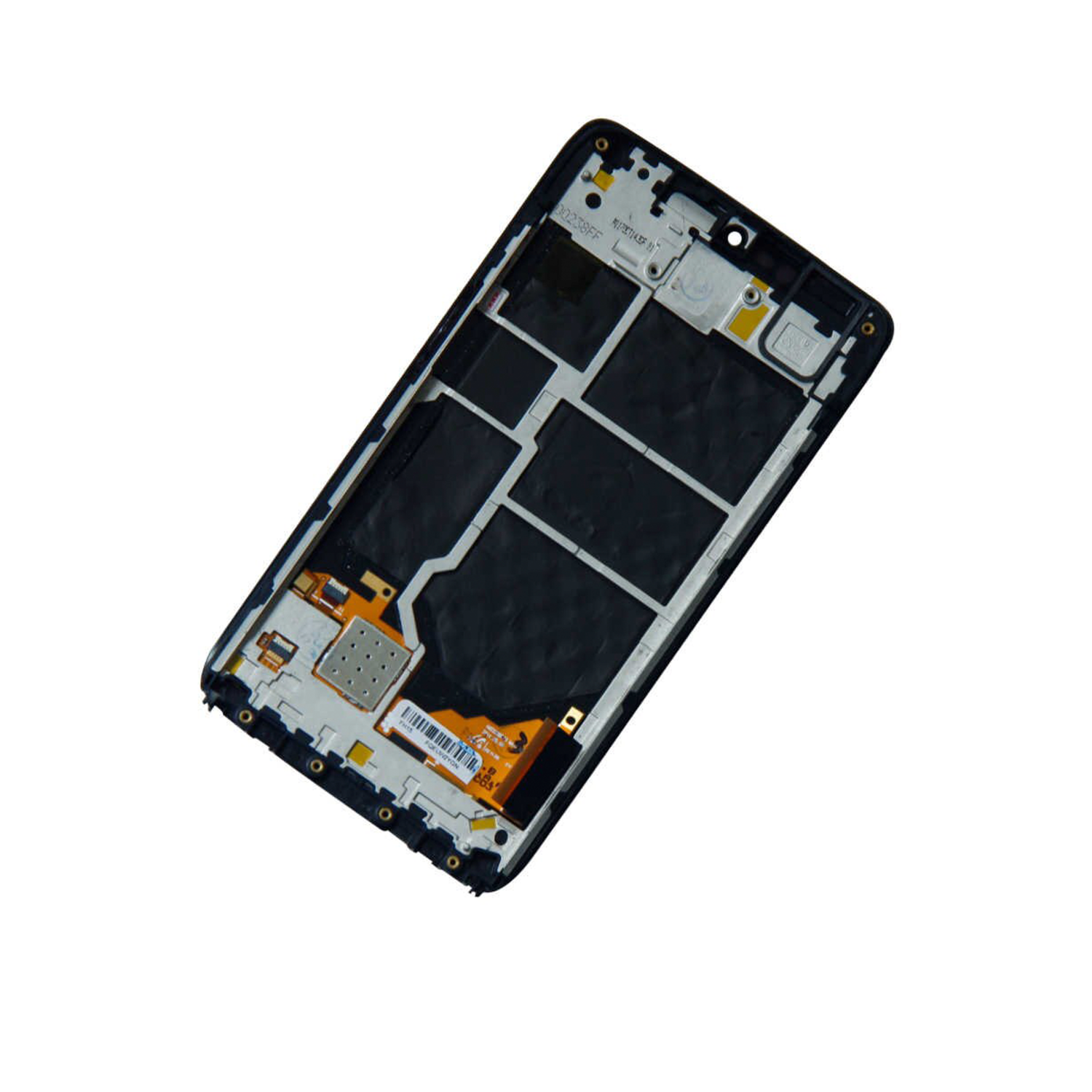 Refurbished - Replacement LCD Assembly With Frame Compatible For Motorola Droid Turbo (XT1254 / 2014) / Moto Maxx (XT1225) (Black)