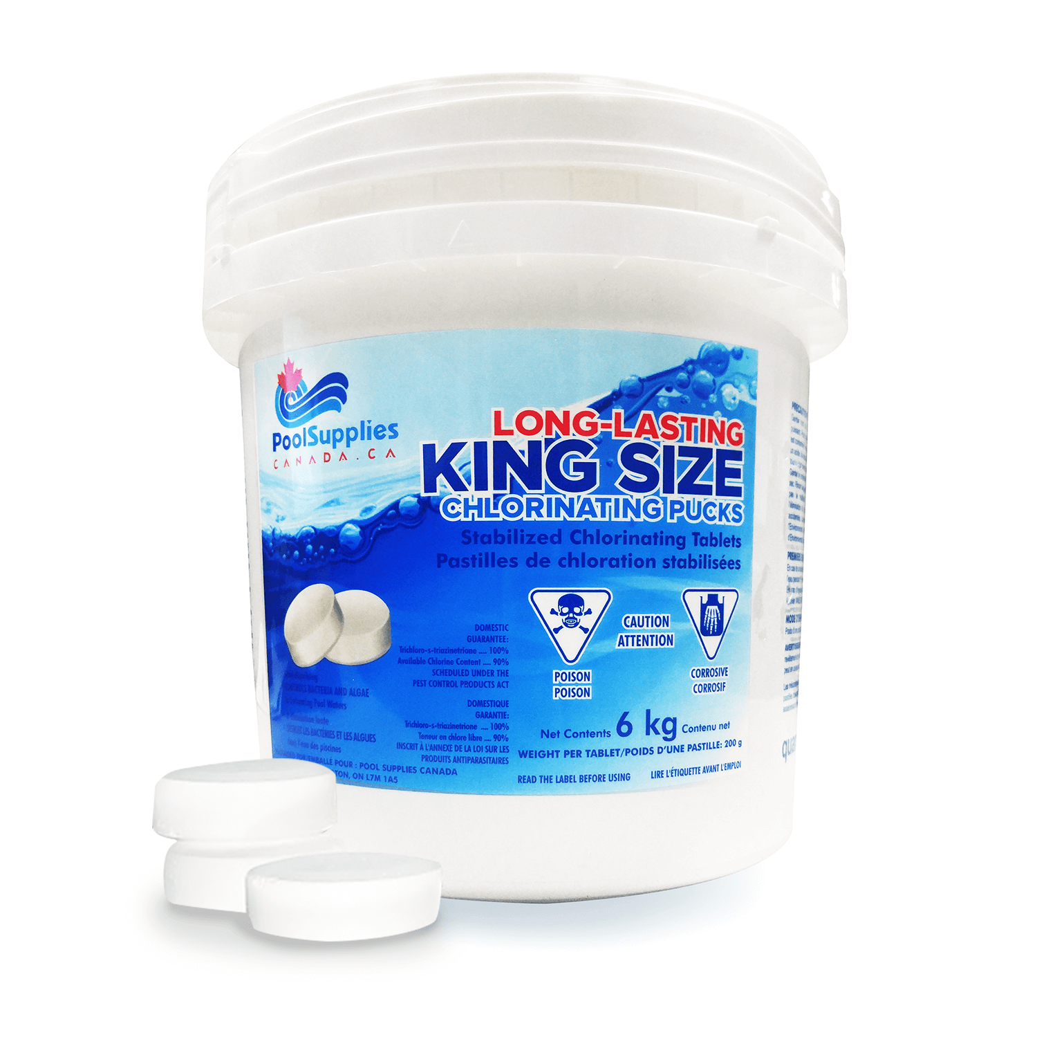 Rondelles de chlore grand format stabilisées par Pool Supplies Canada