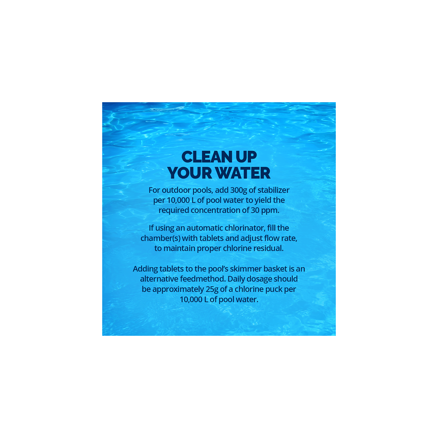 Rondelles de chlore grand format stabilisées par Pool Supplies Canada