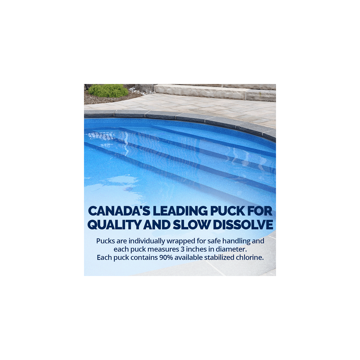 Rondelles de chlore grand format stabilisées par Pool Supplies Canada