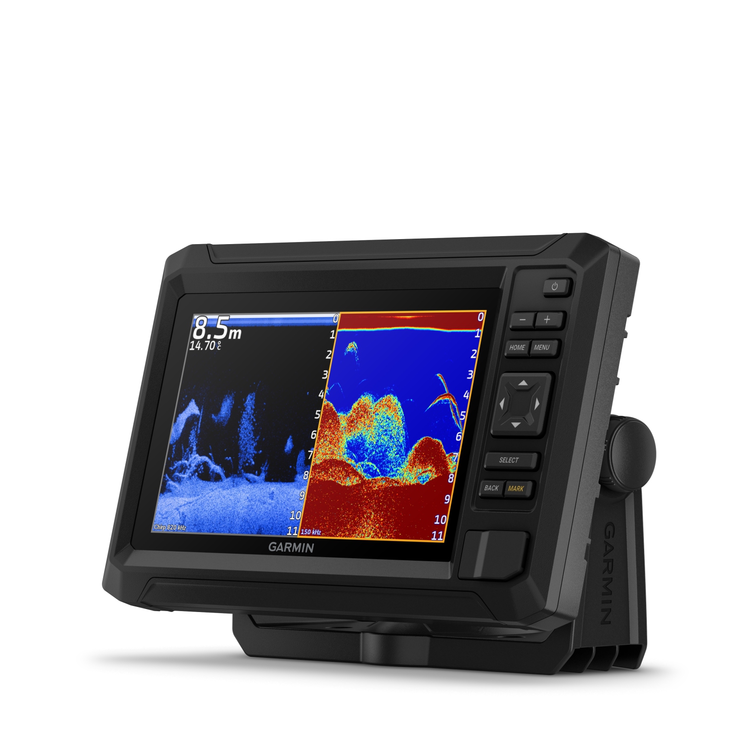 Sondeur Garmin ECHOMAP™ UHD2 75cv avec transducteur GT20-TM, écran 7 po et cartographie Garmin Navionics+ Canada & Alaska - Noir
