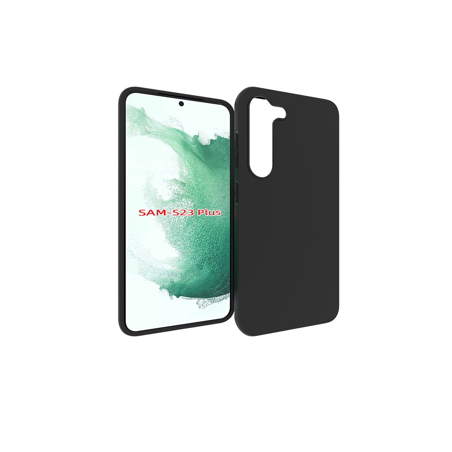 Coques en TPU TopSave Slim, Matte Black Thin Jelly Gel pour Samsung Galaxy S23 Plus 6.6" 5G